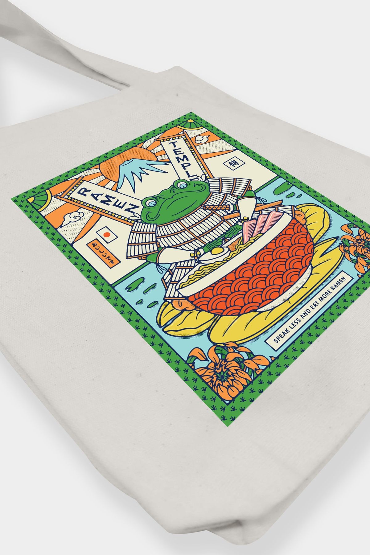 Bezji Fishing Baskılı Kanvas Bez Çanta Tote Bag