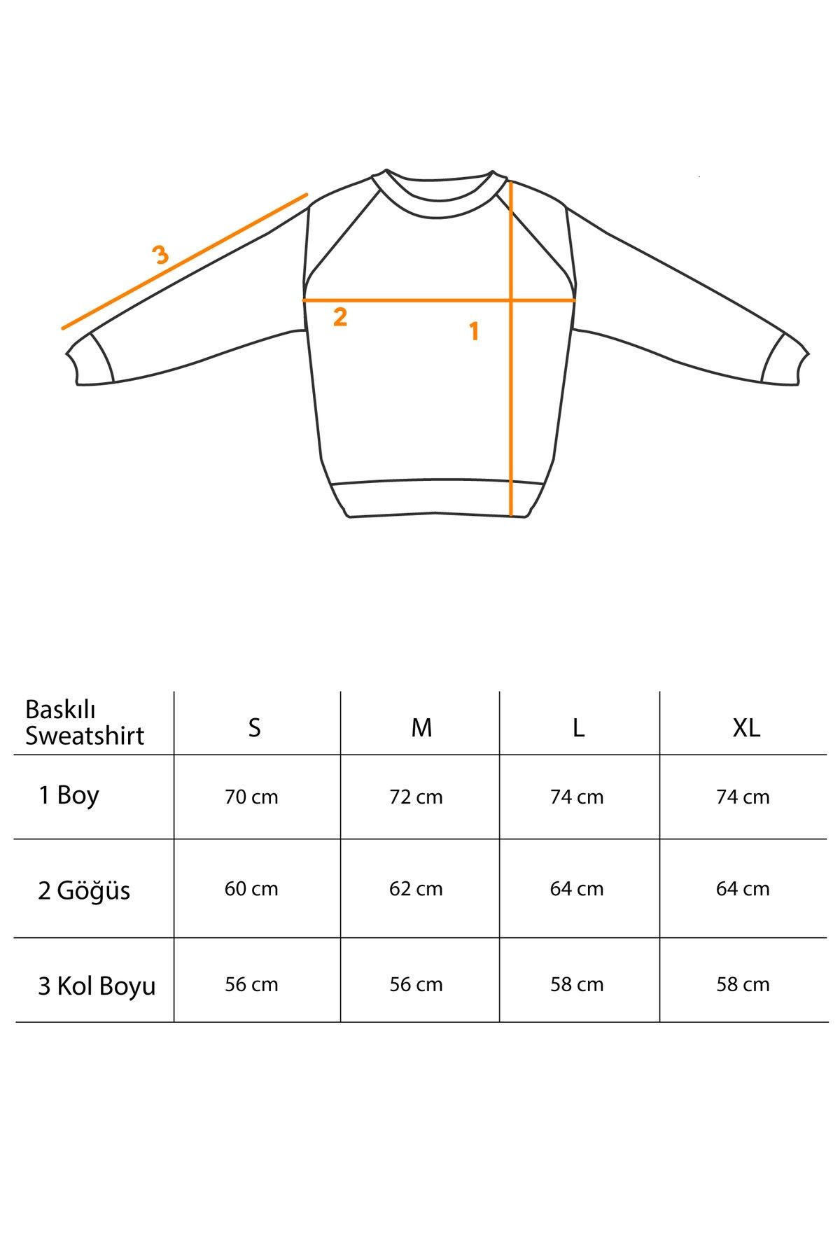 Fridays Baskılı Unisex Kalın Içi Polarlı Oversize Sweatshirt