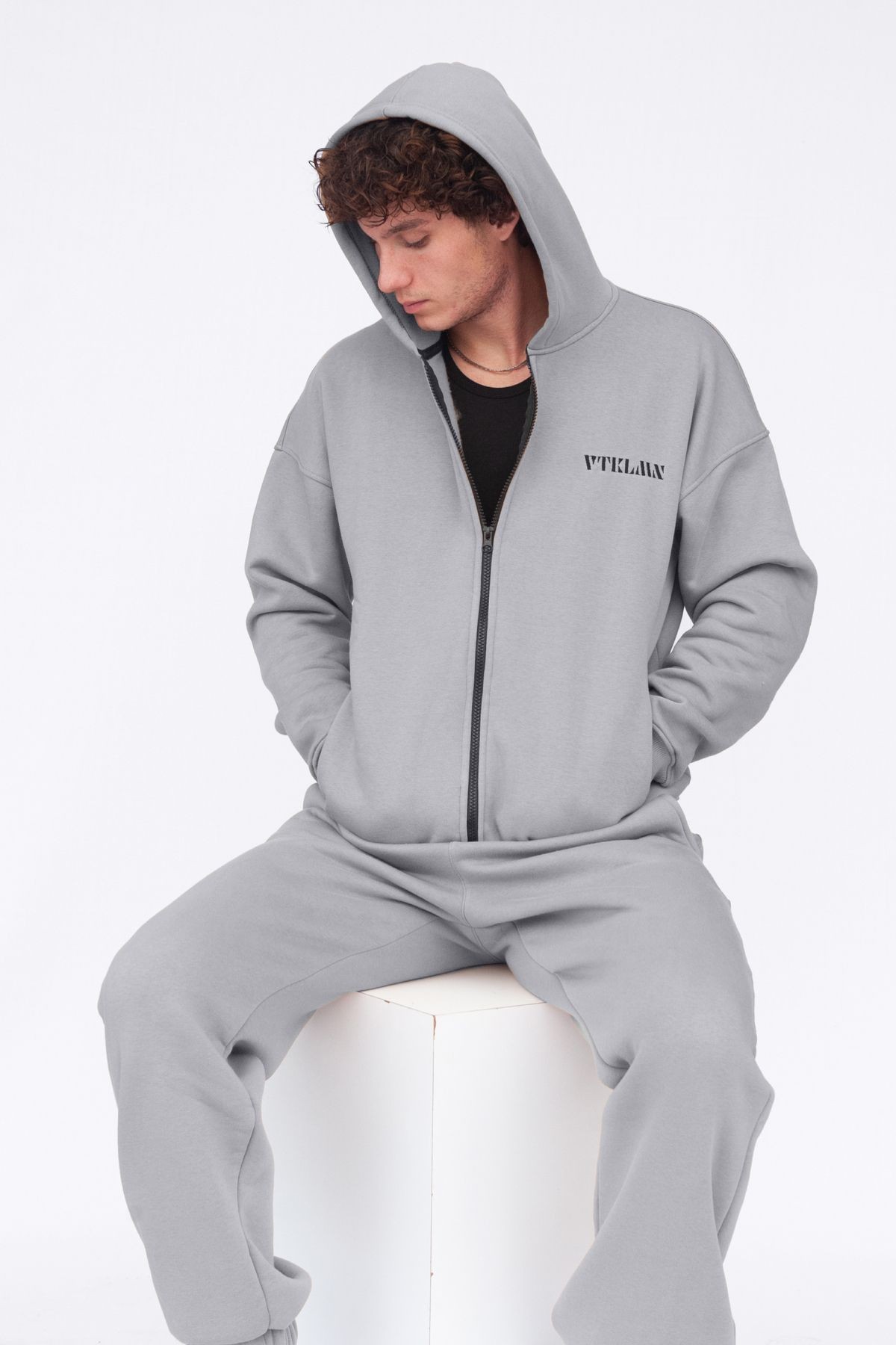 2'li Fermuarlı Kapüşonlu İçi Polarlı Sweatshirt