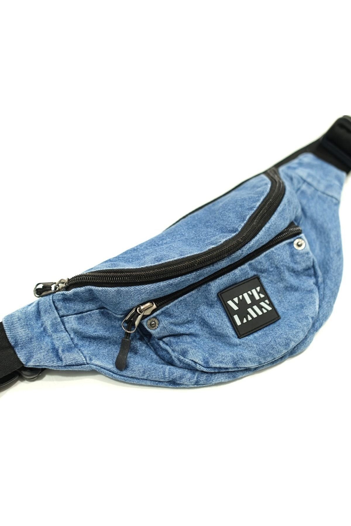 Denim Kot Omuz Ve Bel Çantası - AÇIK MAVİ