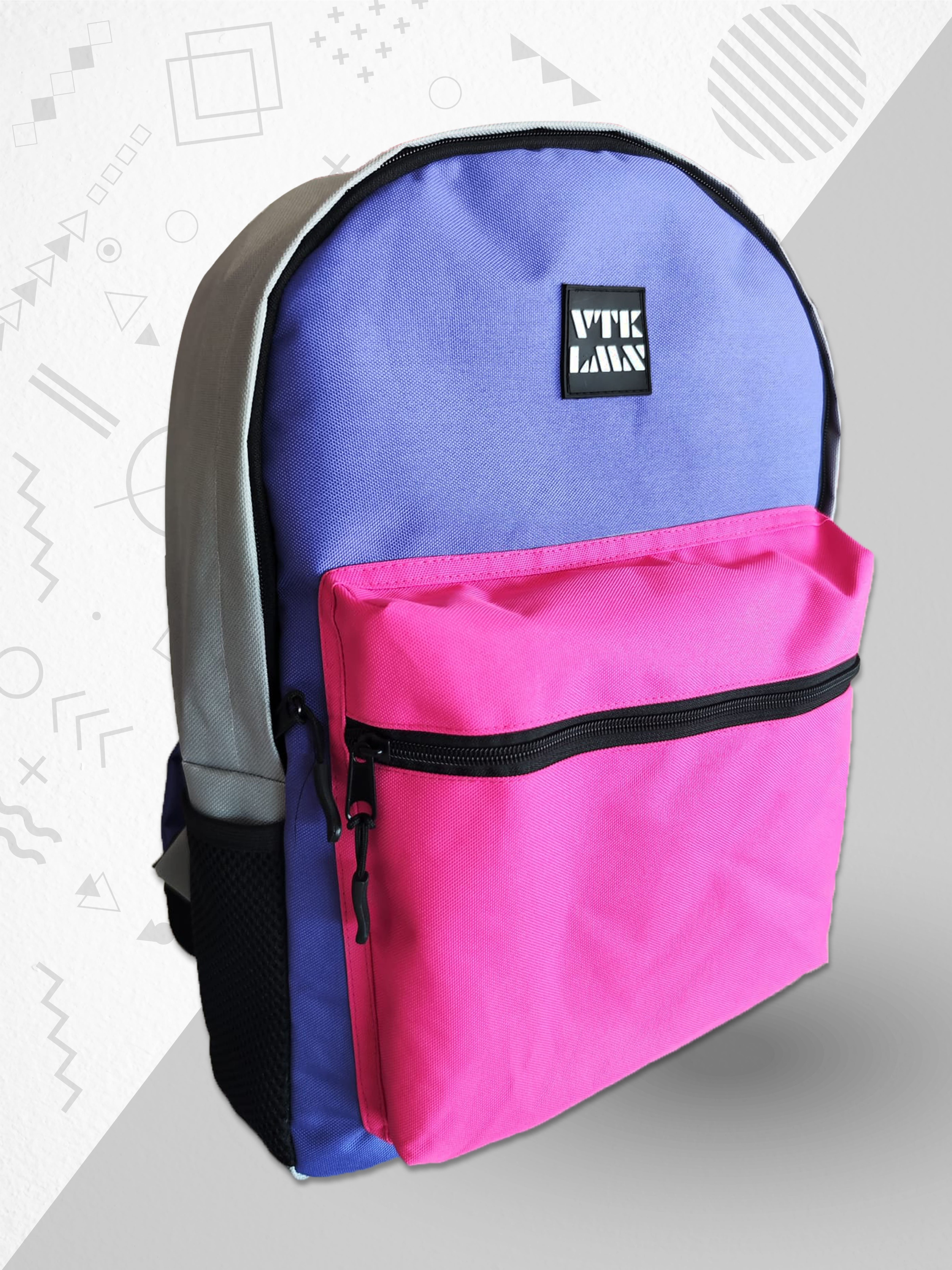 Backpack - Pink Purple Gri