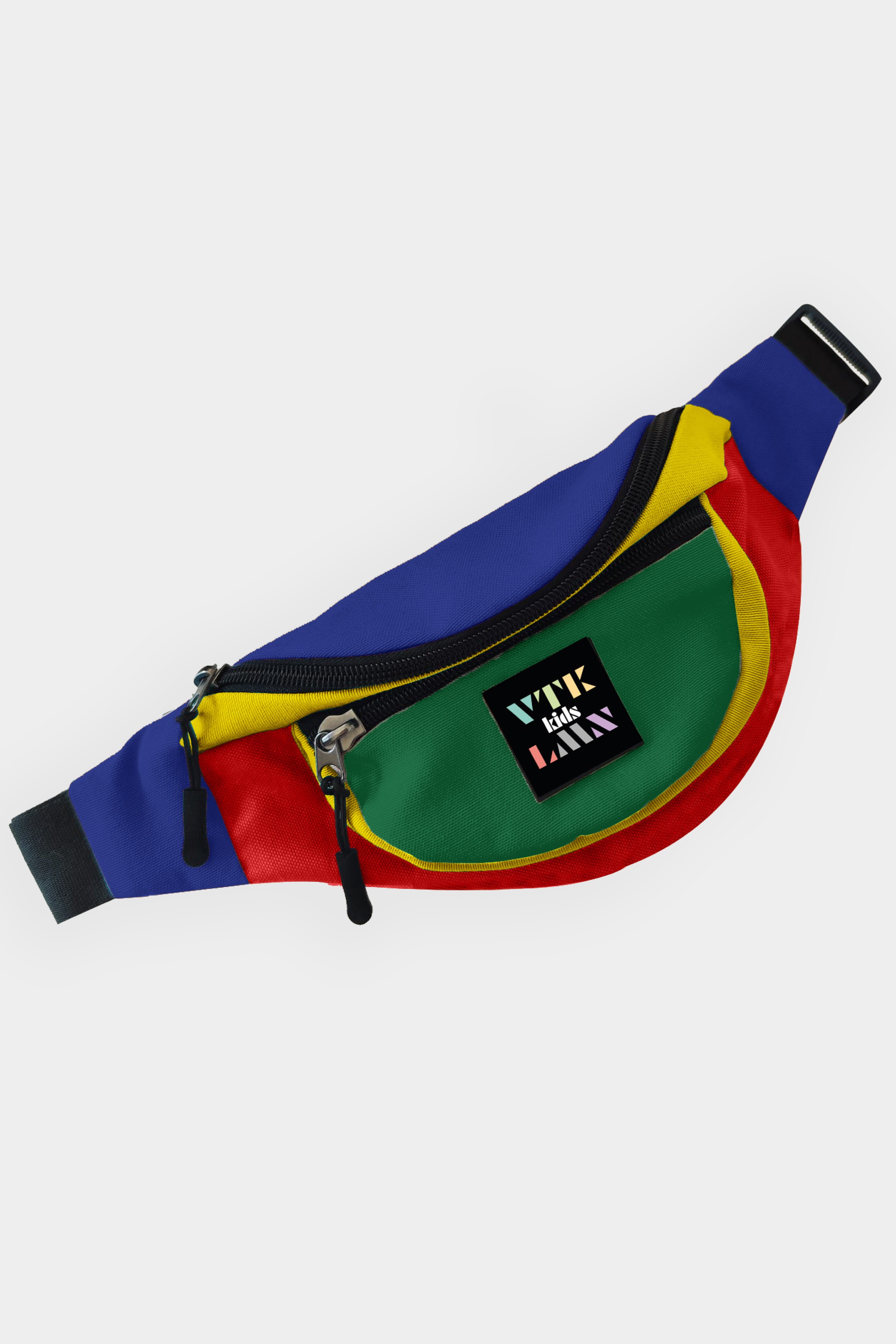 Colorful Shoulder and Waist Kid Bag - Green Yellow Red Blue
