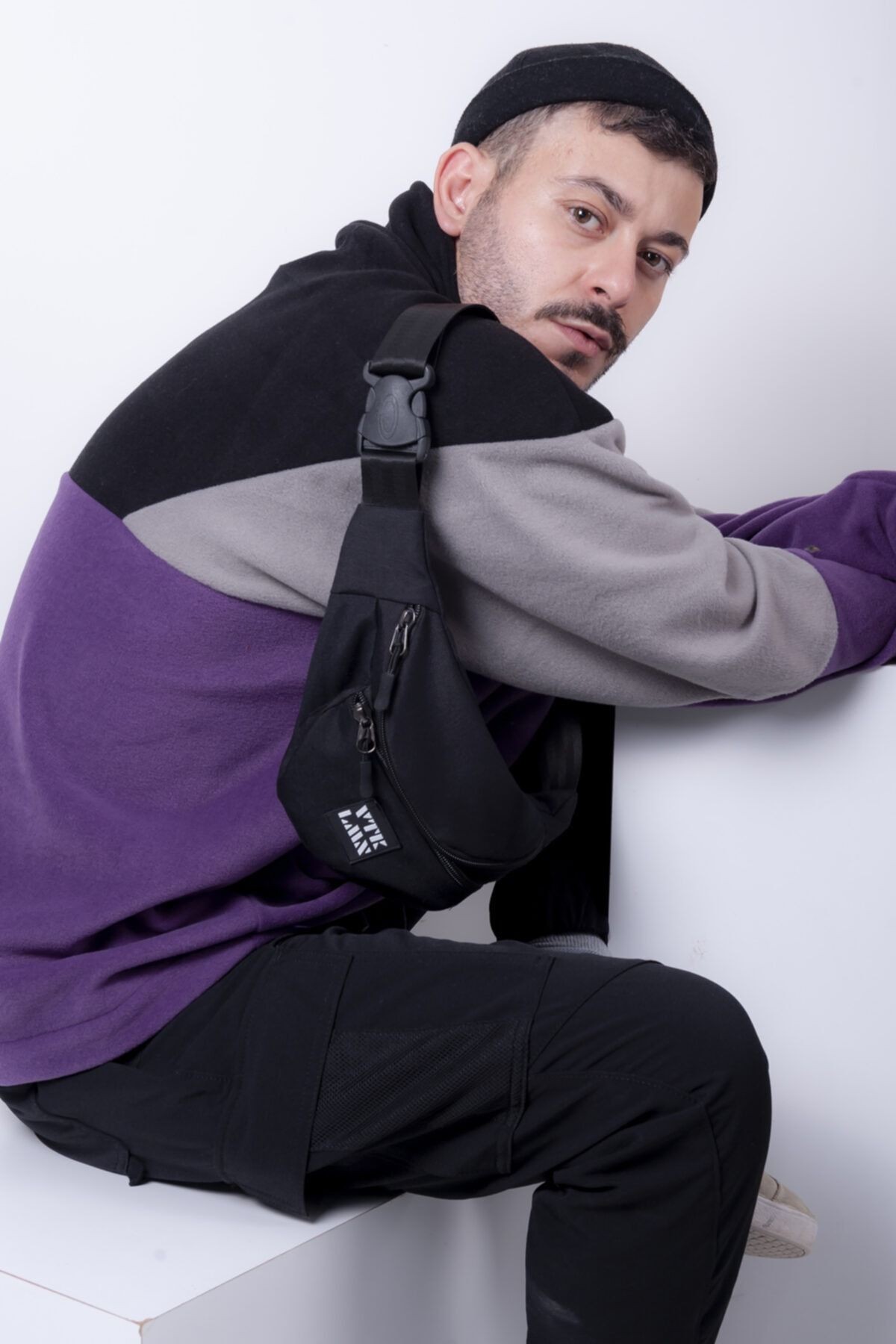 Unisex Omuz ve Bel Çantası - Siyah
