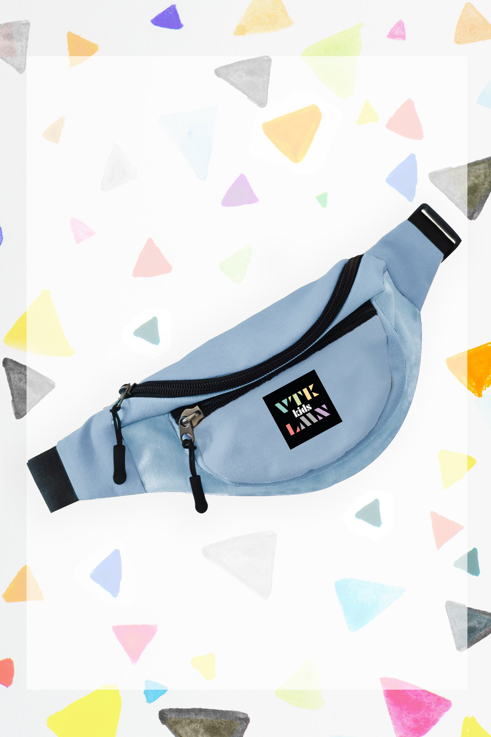 Colorful Shoulder and Waist Kid Bag - Mavi