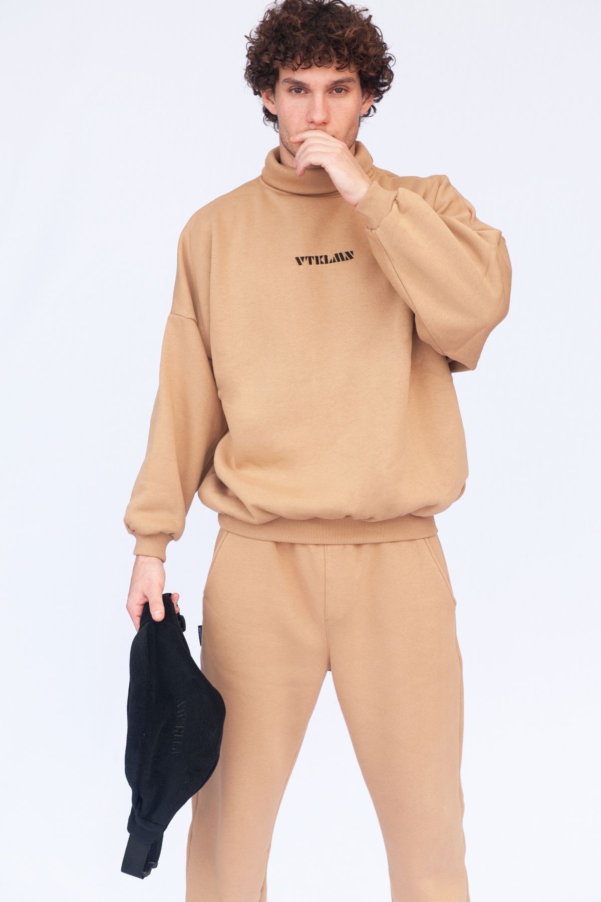 Kadın Erkek Boğazlı Oversize Sweatshirt
