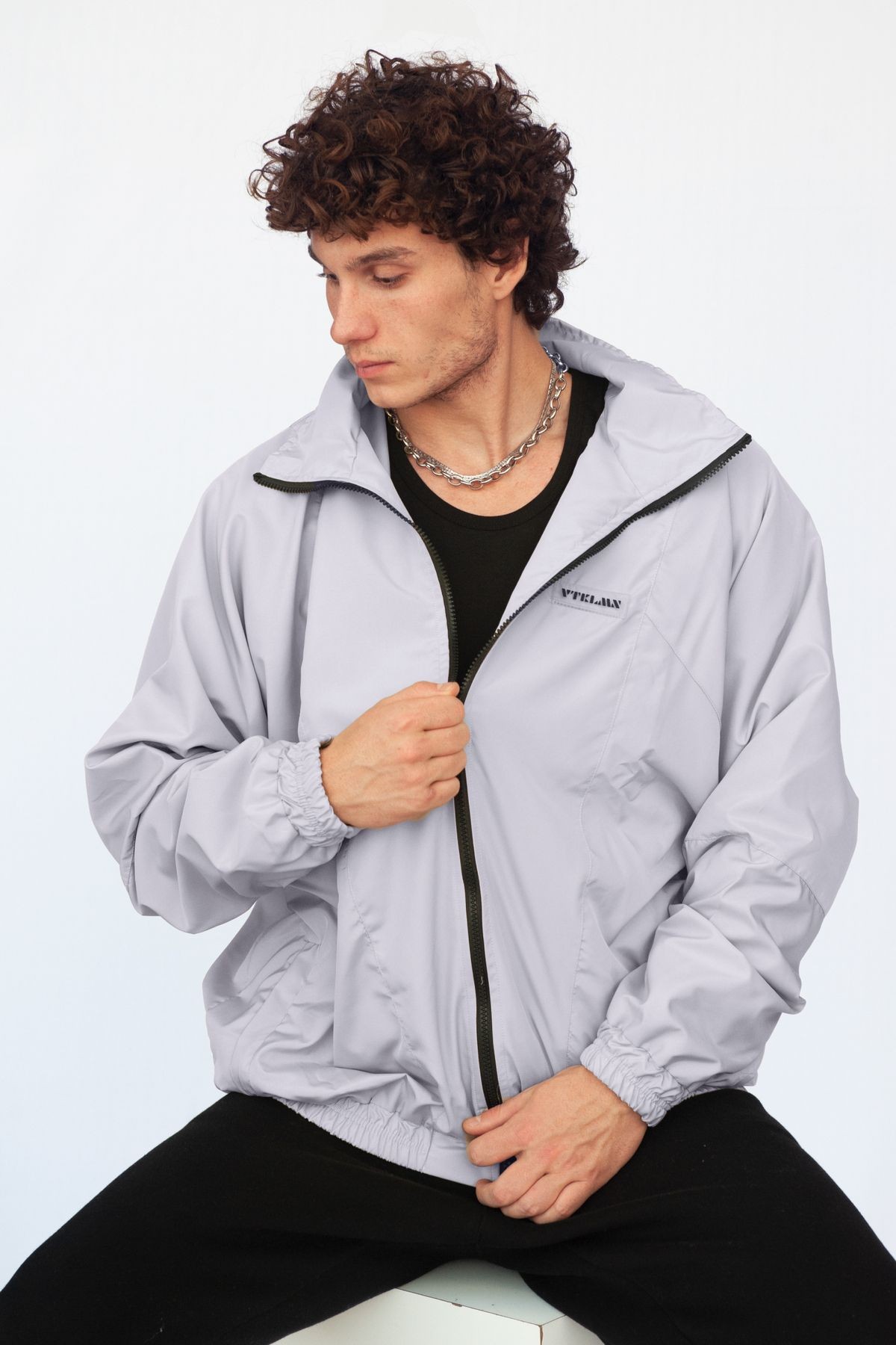 Unisex Bomber Ceket - Gray