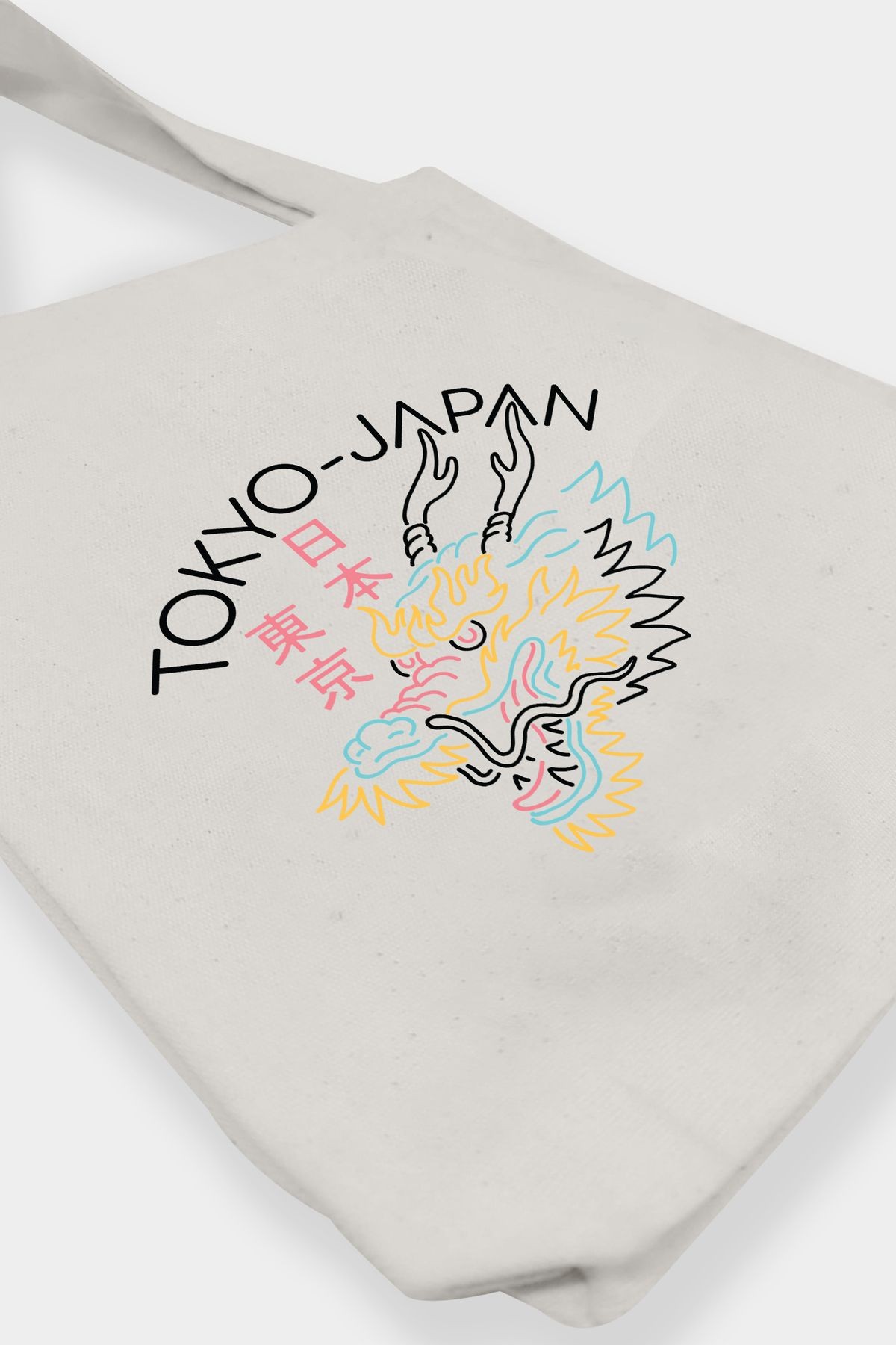 Bezji Tokyo Baskılı Kanvas Bez Çanta Tote Bag