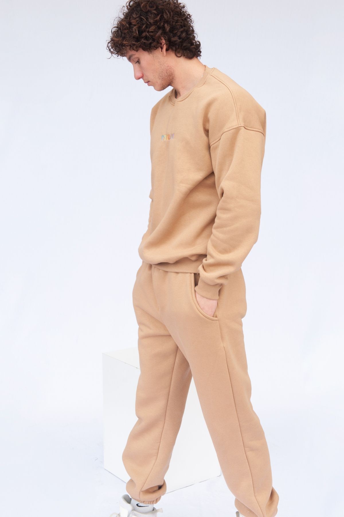 Unisex Oversize Sweatshirt - Krem