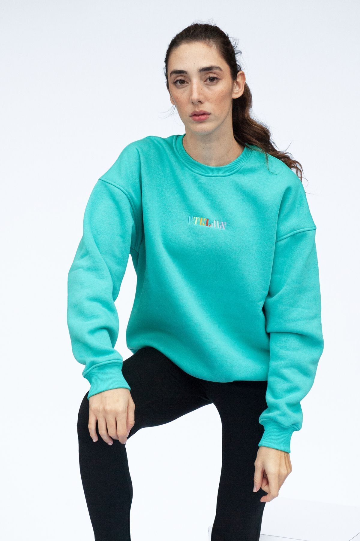 Unisex Oversize Sweatshirt - Turkuaz
