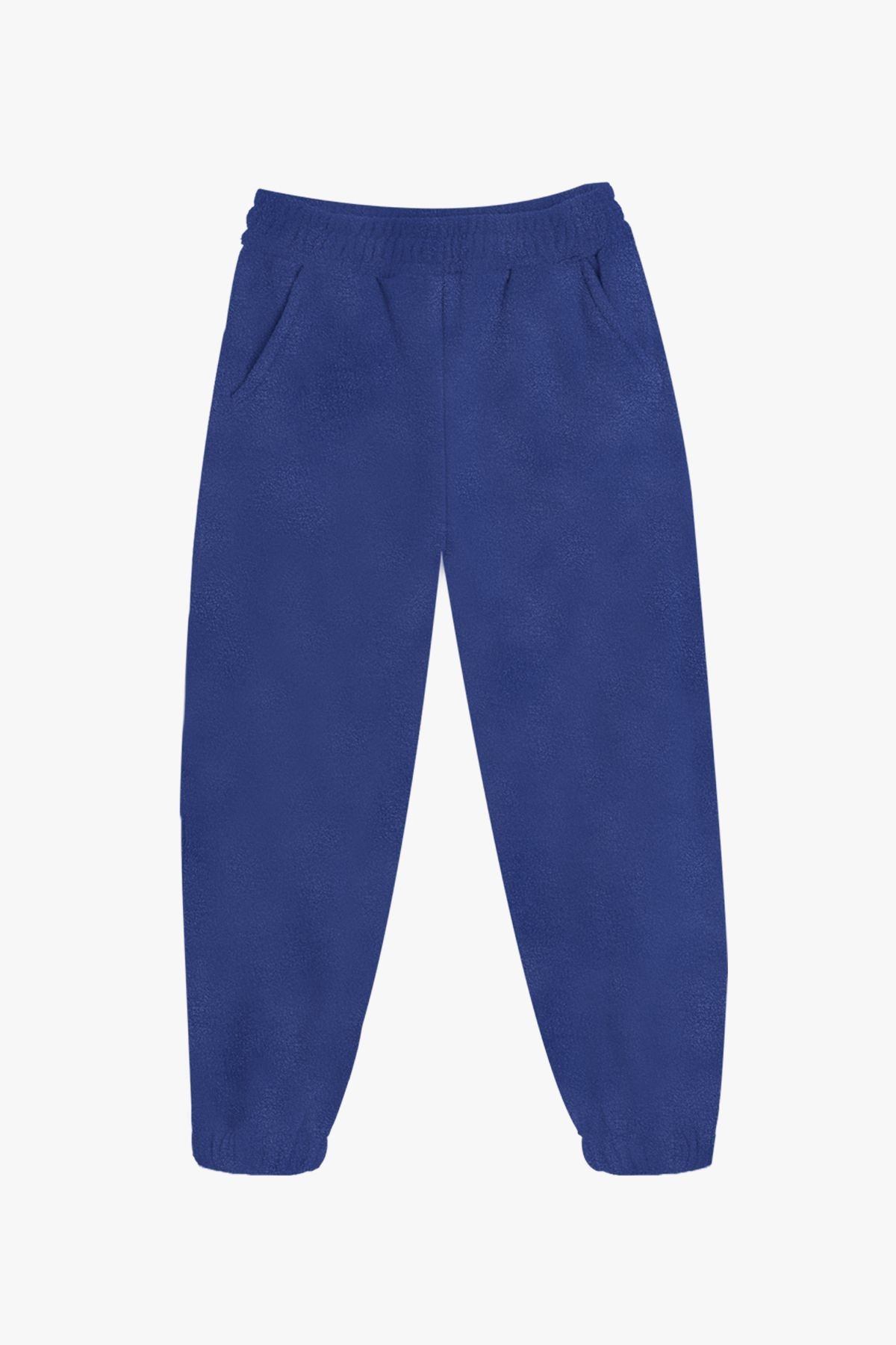 Kız Erkek Çocuk Cepli Polar Eşofman Altı - Navy Blue