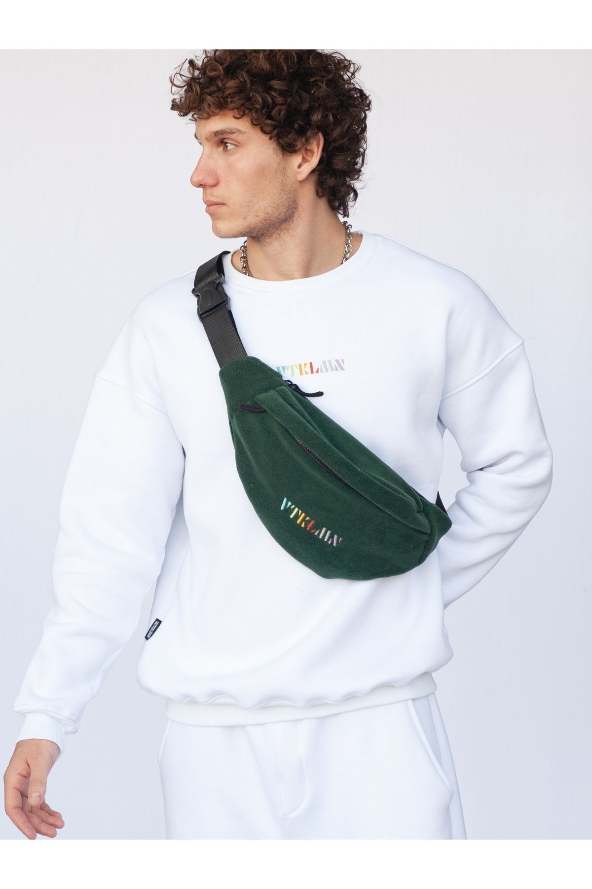 Unisex Polar Omuz Ve Bel Çantası - Dark Green