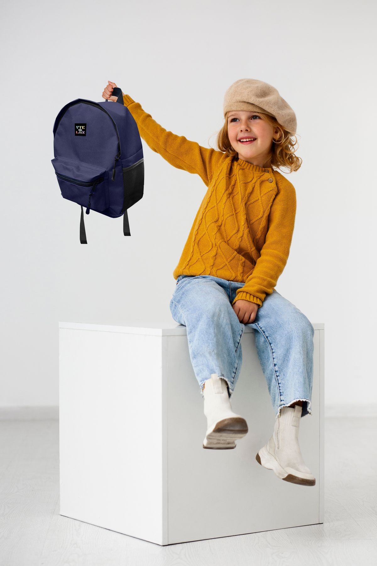 Çocuk Anaokulu Kreş Okul Öncesi Sırt Çantası - Navy Blue