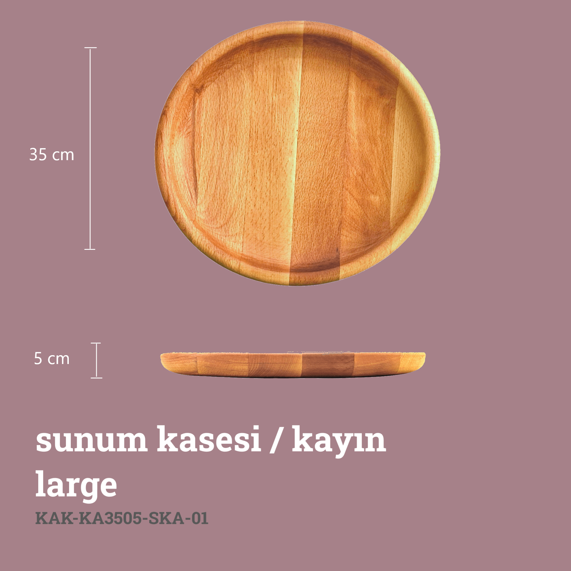 Kayın Sunum Kasesi