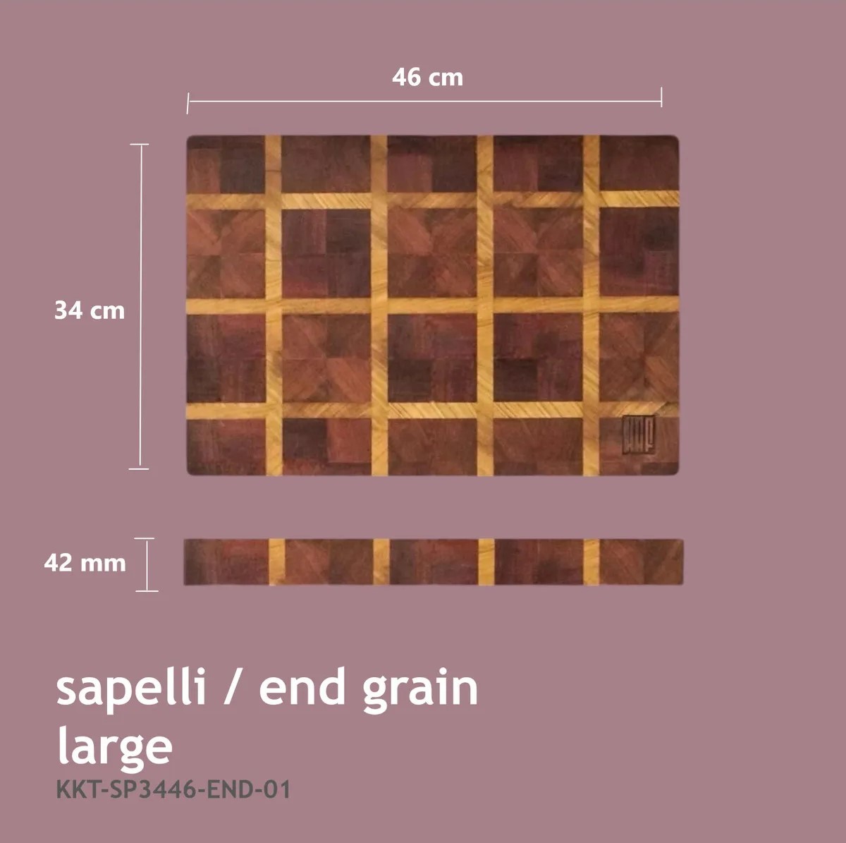 Sapelli Kesme Tahtası (End Grain)