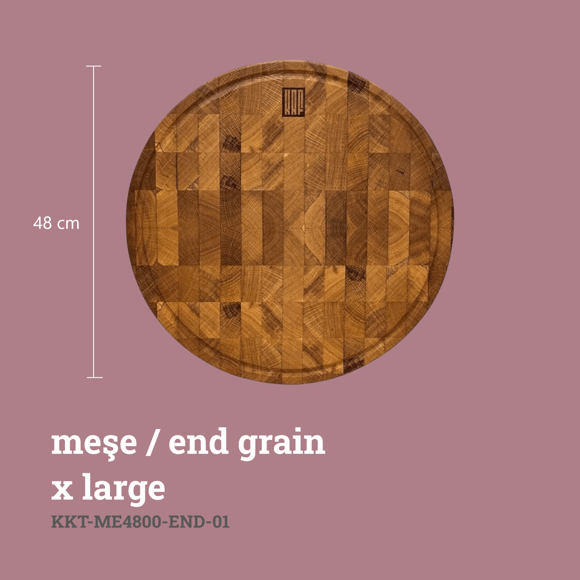 Kesme Tahtası Meşe Daire End Grain X Large