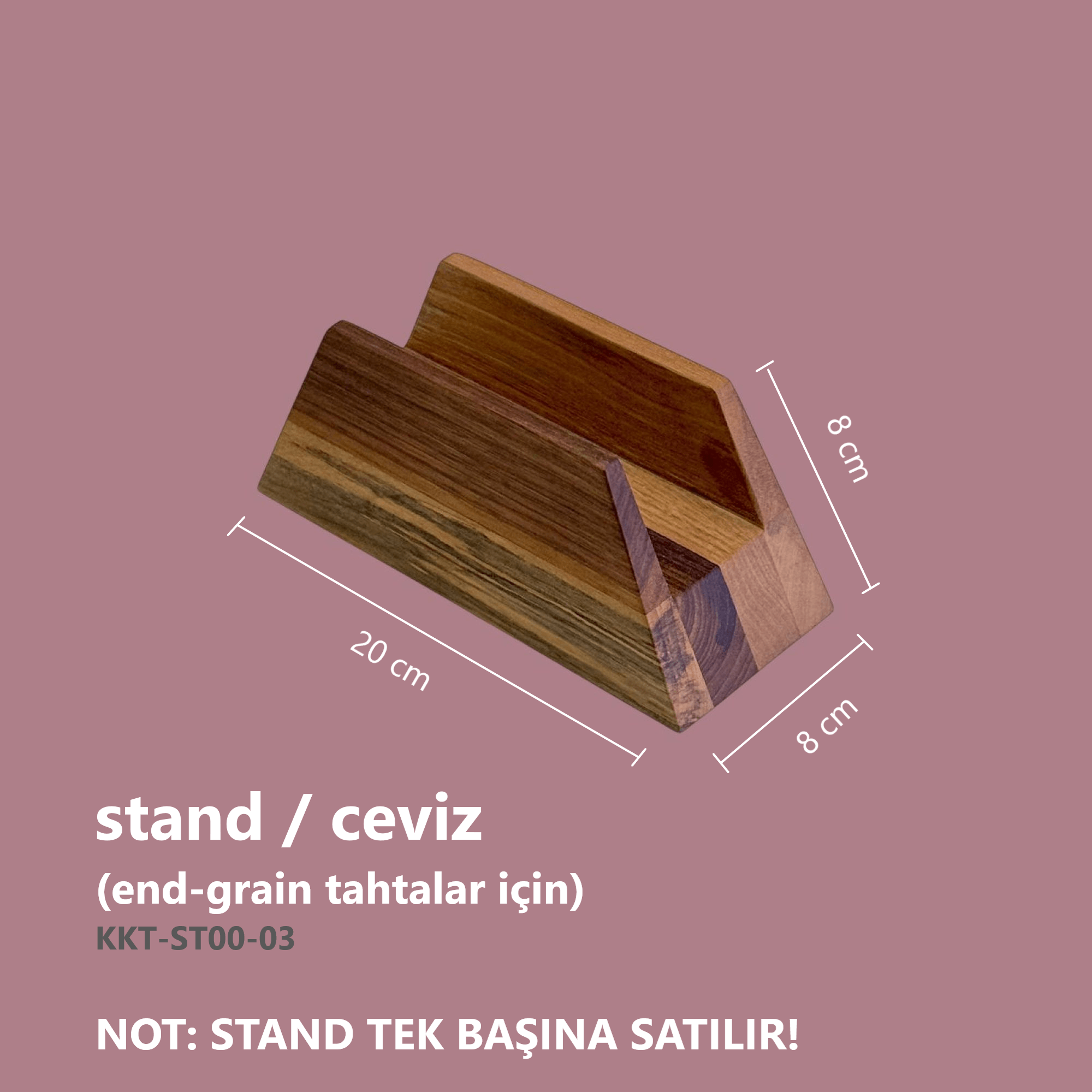 Kesme Tahtası (End-Grain) Standı / Ceviz