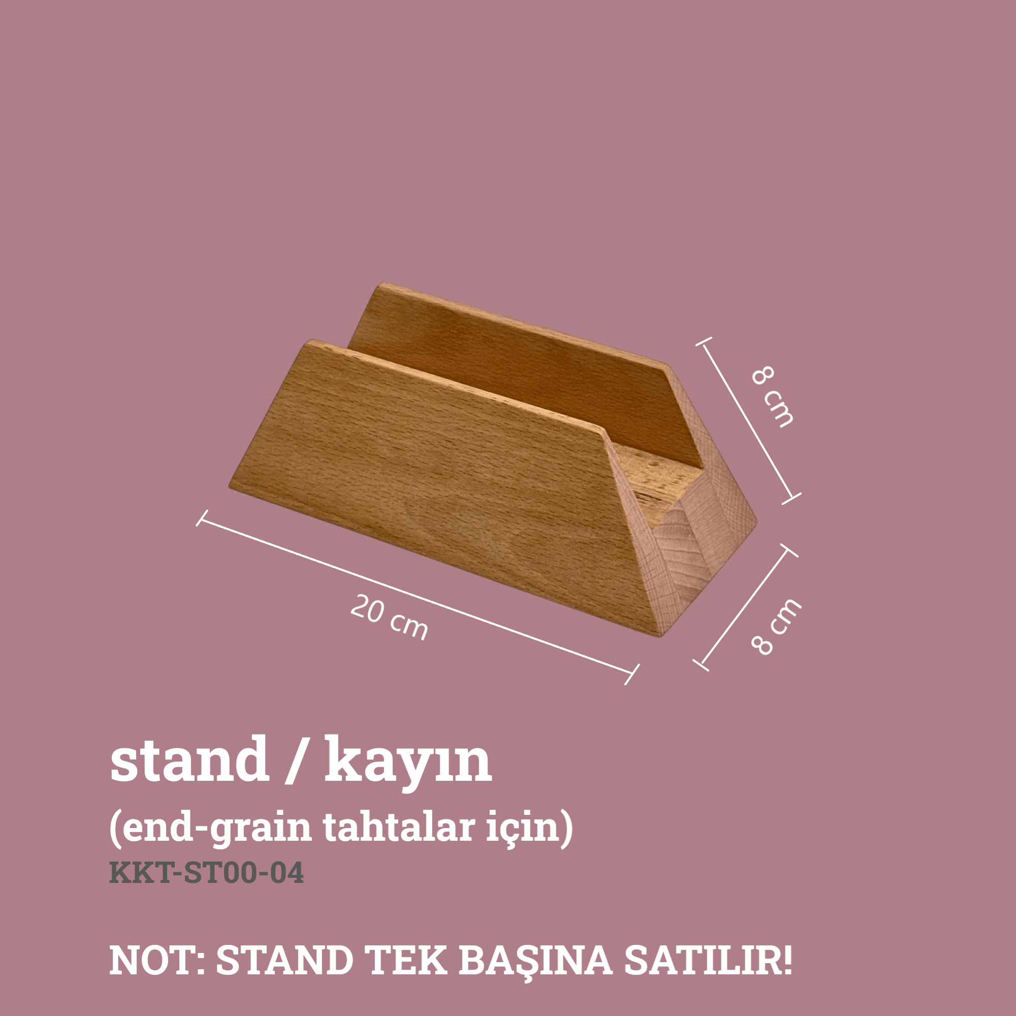 Kesme Tahtası (End-Grain) Standı / Kayın