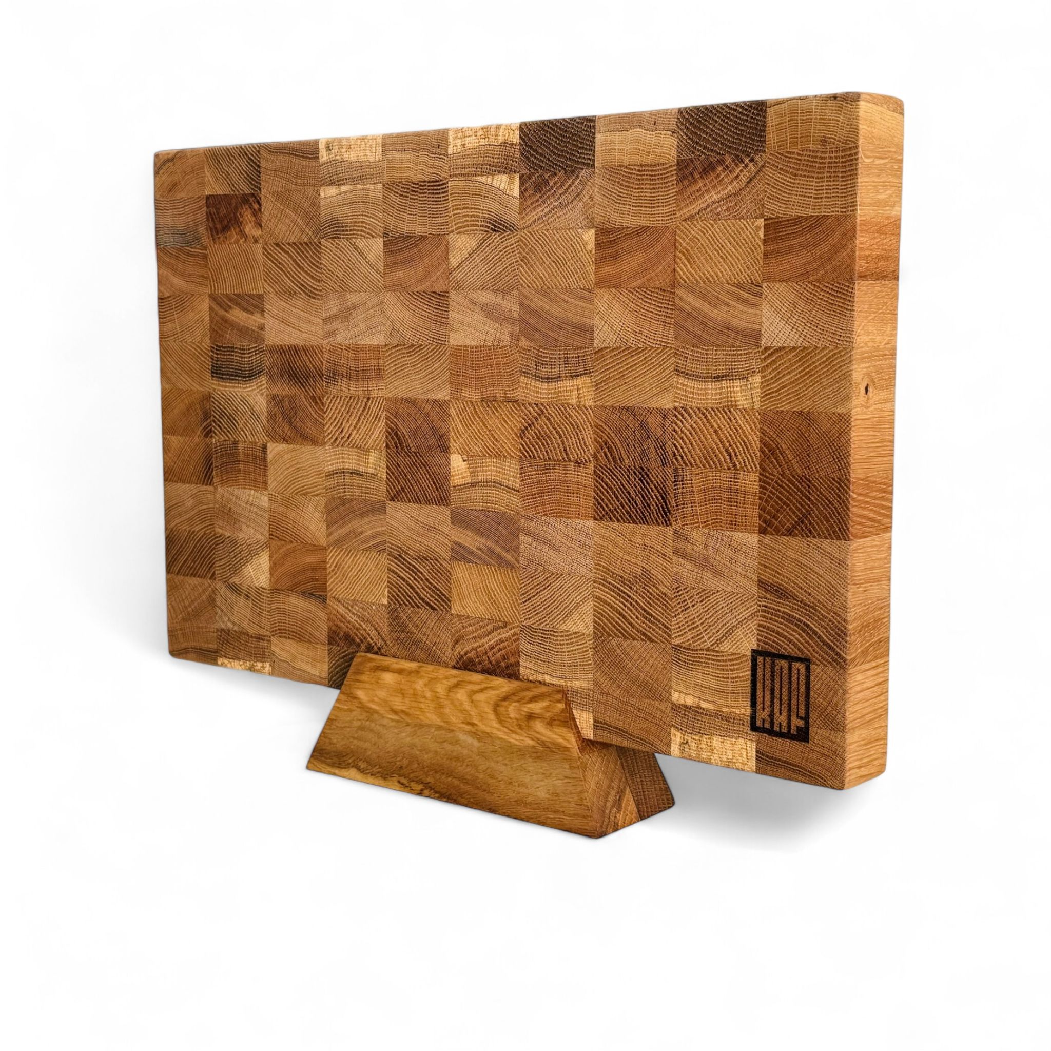 Kesme Tahtası (End-Grain) Standı / Kestane-Meşe