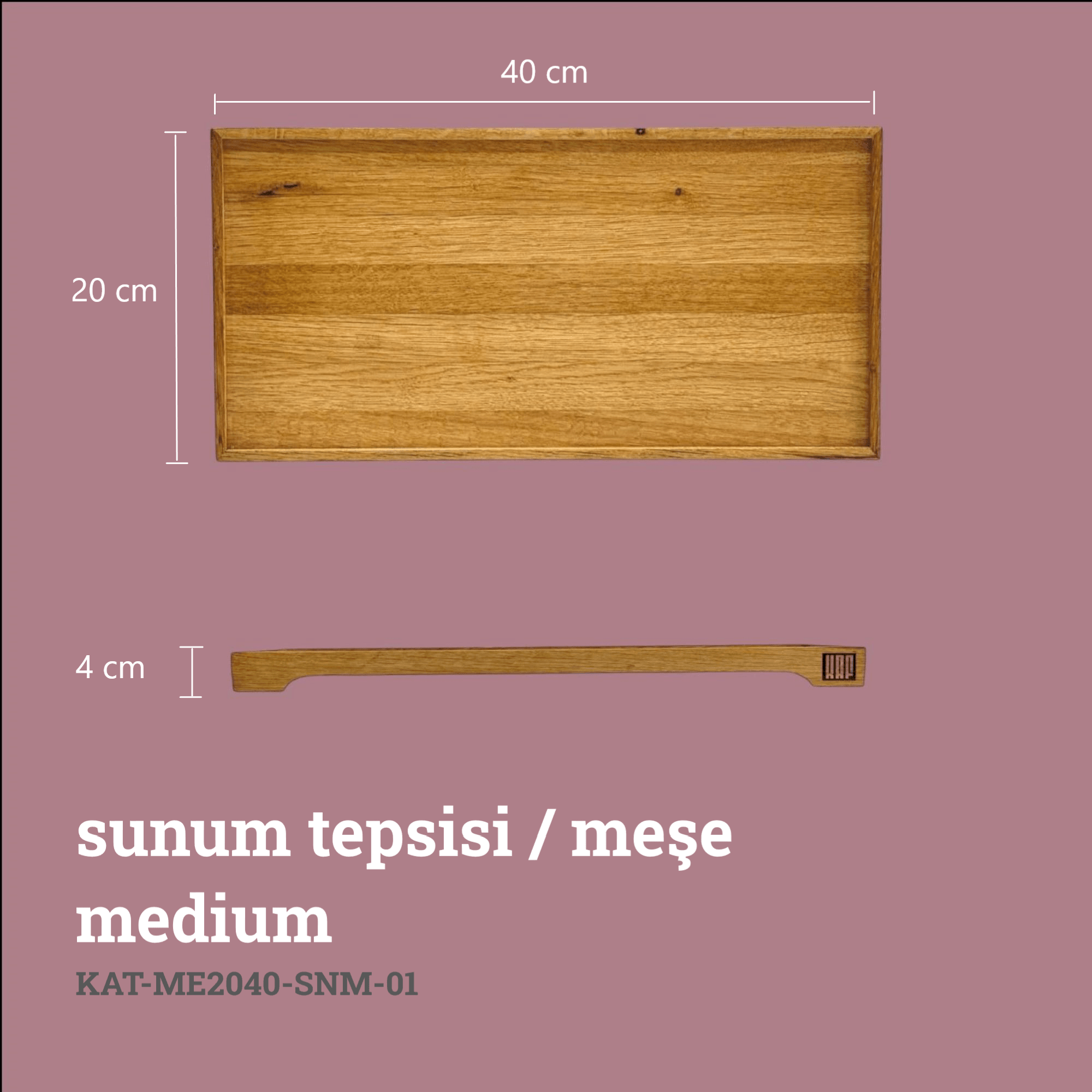 Meşe Sunum Tepsisi