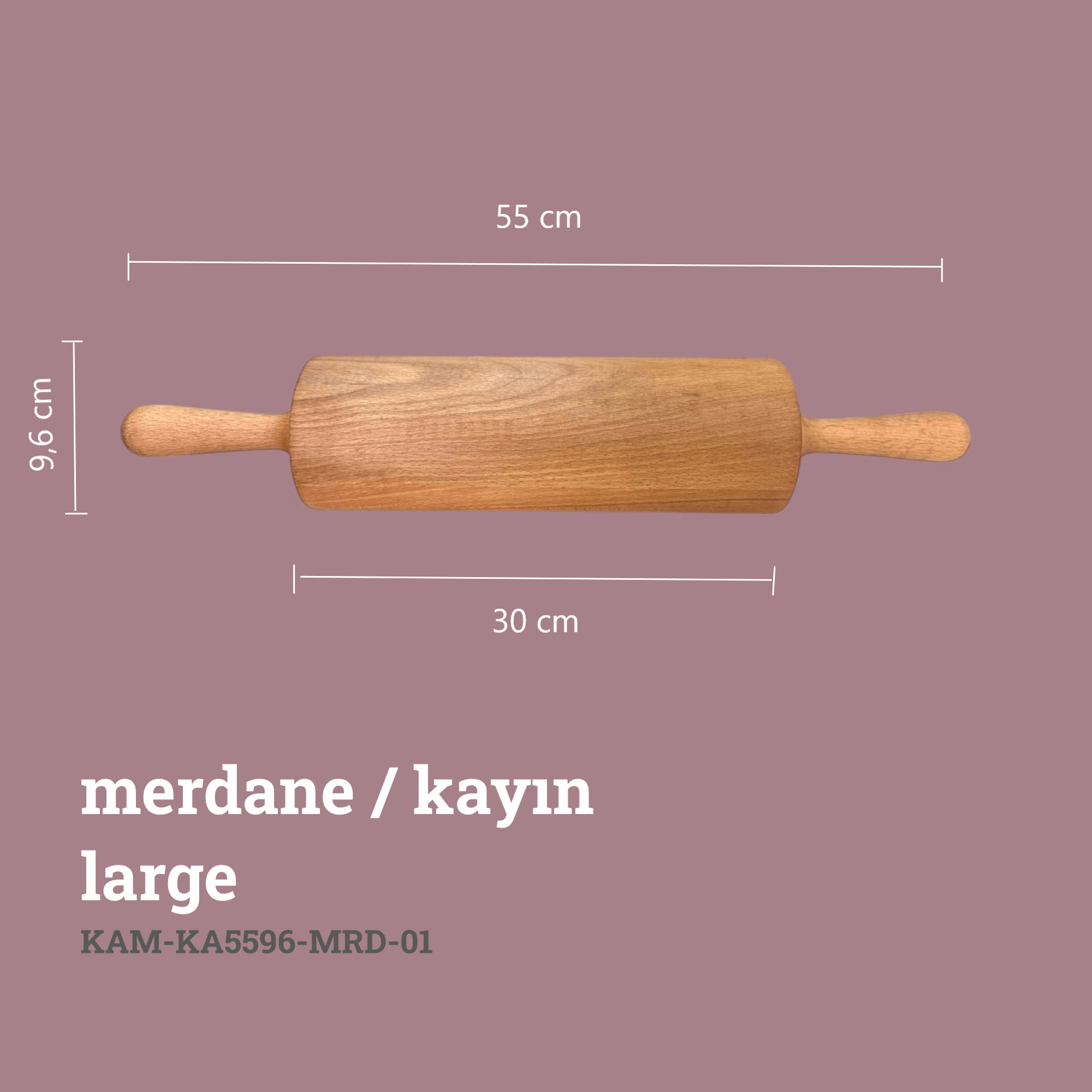 Beech Rolling Pin / Thick