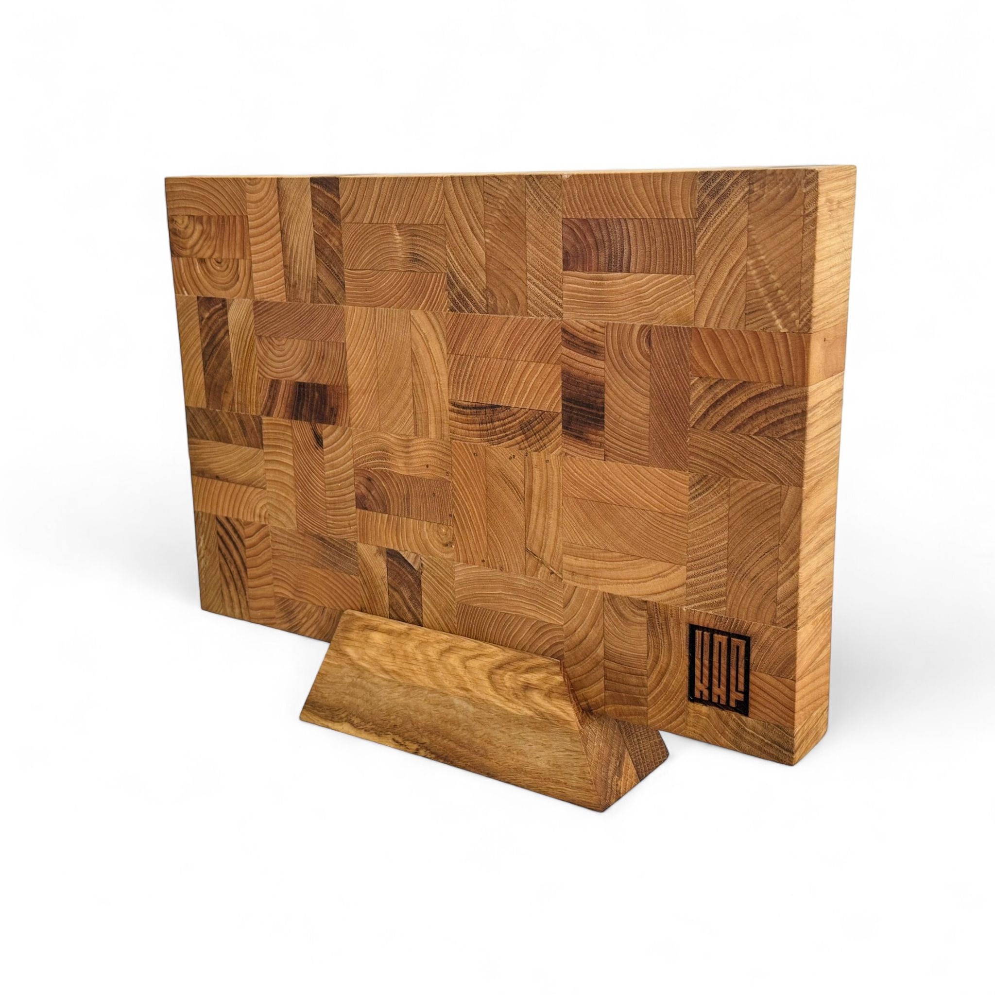 Kesme Tahtası (End-Grain) Standı / Kestane-Meşe
