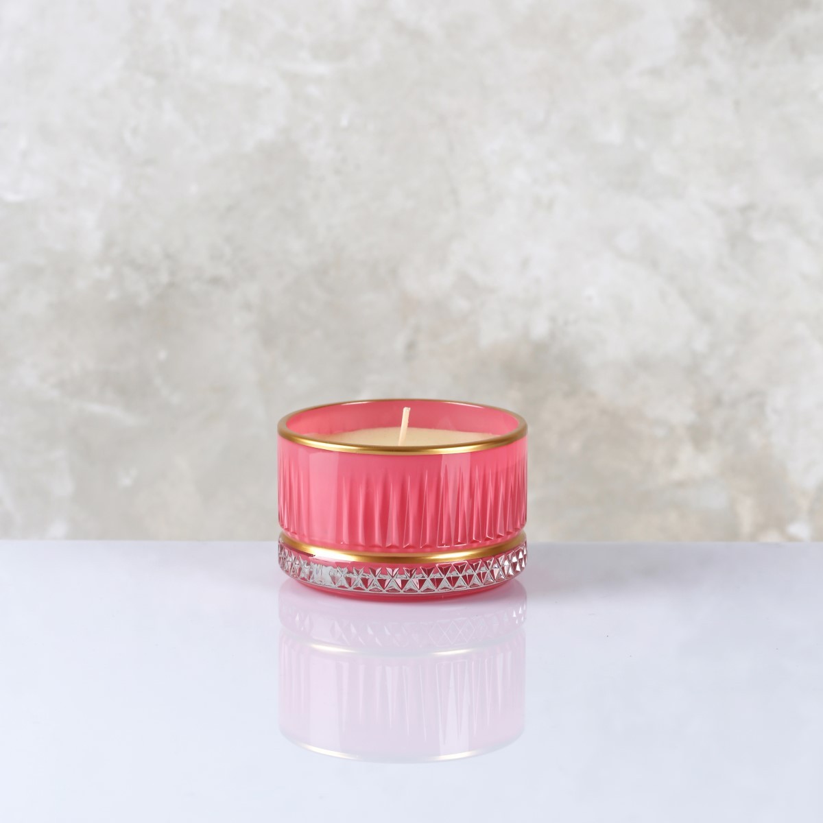 Kristal Kesme Luxury Kokulu Mum 155 G - Pembe