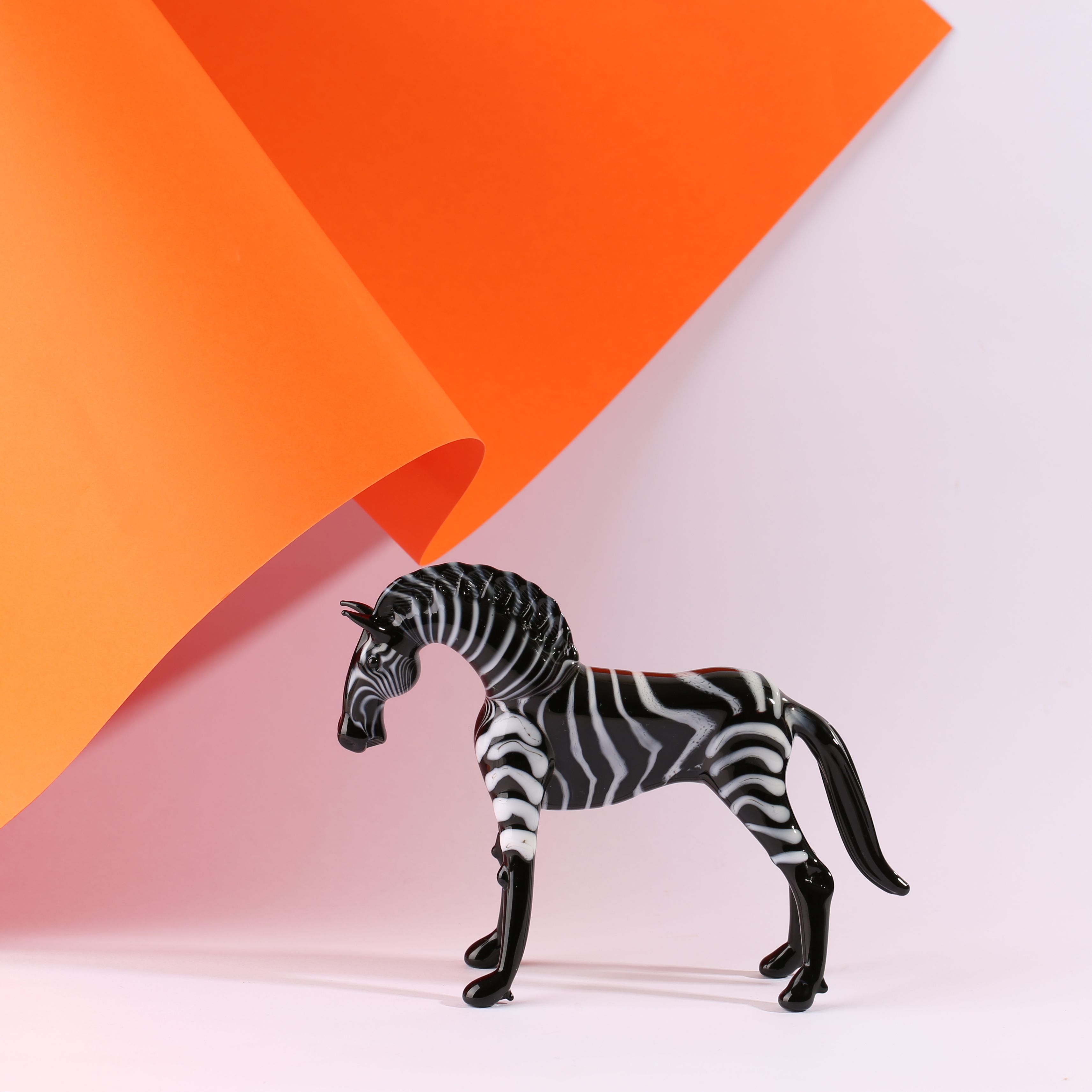 Zebra El yapımı Dekoratif Cam Biblo