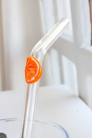 Portakal Figürlü Tekli Cam Pipet