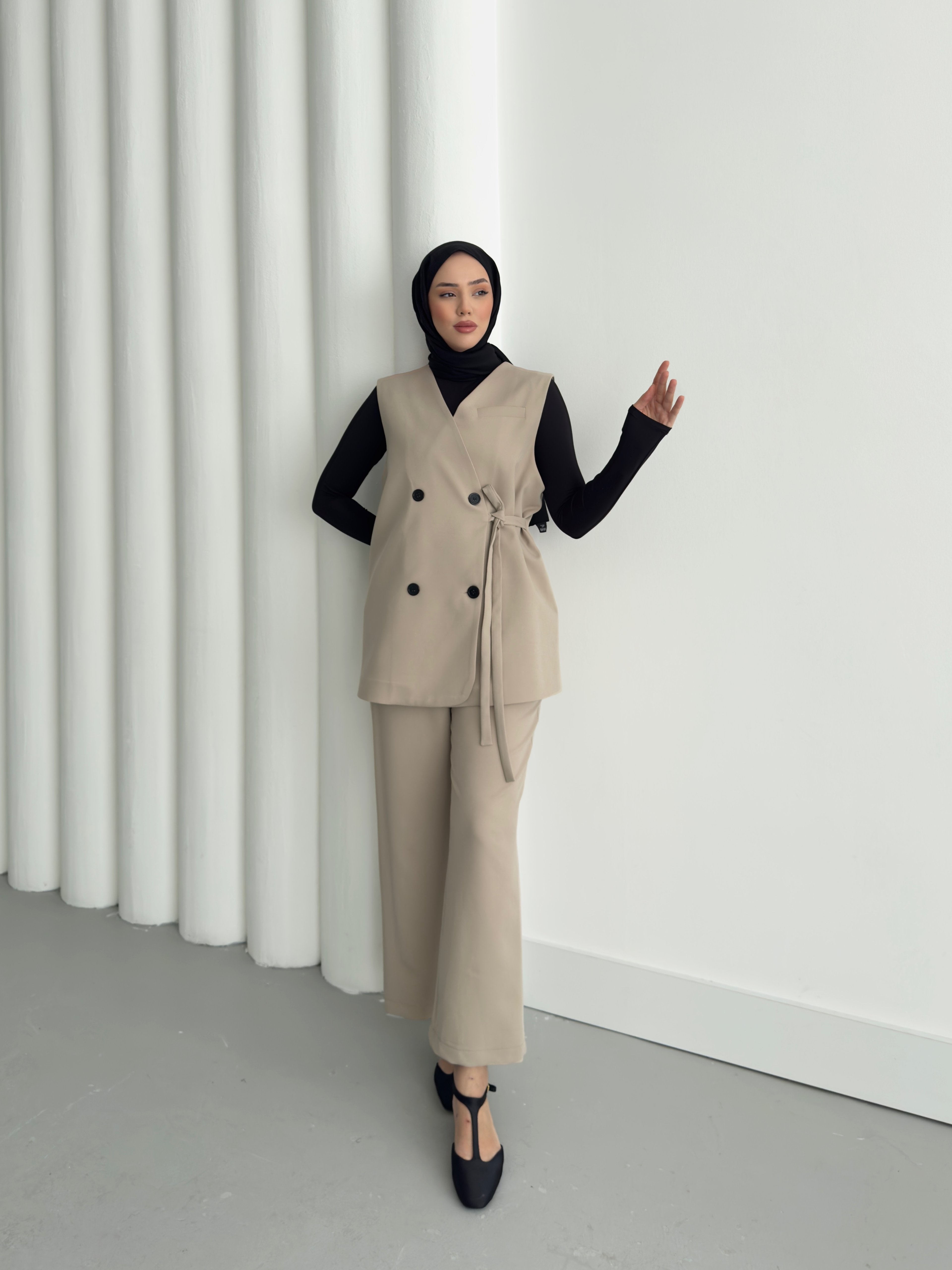 HAZE YELEKLİ TAKIM - Krem