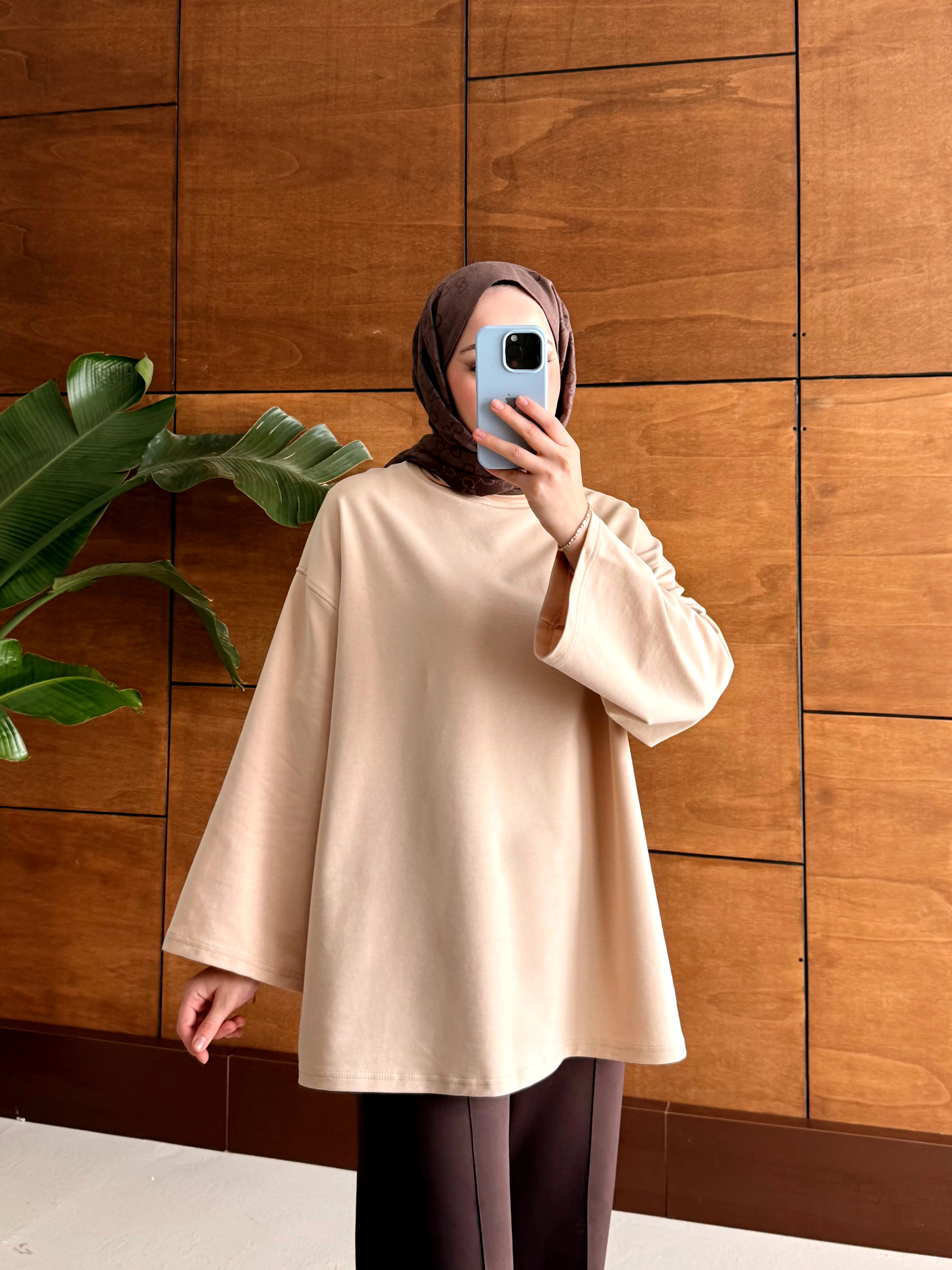 2 İplik Sweat - Krem