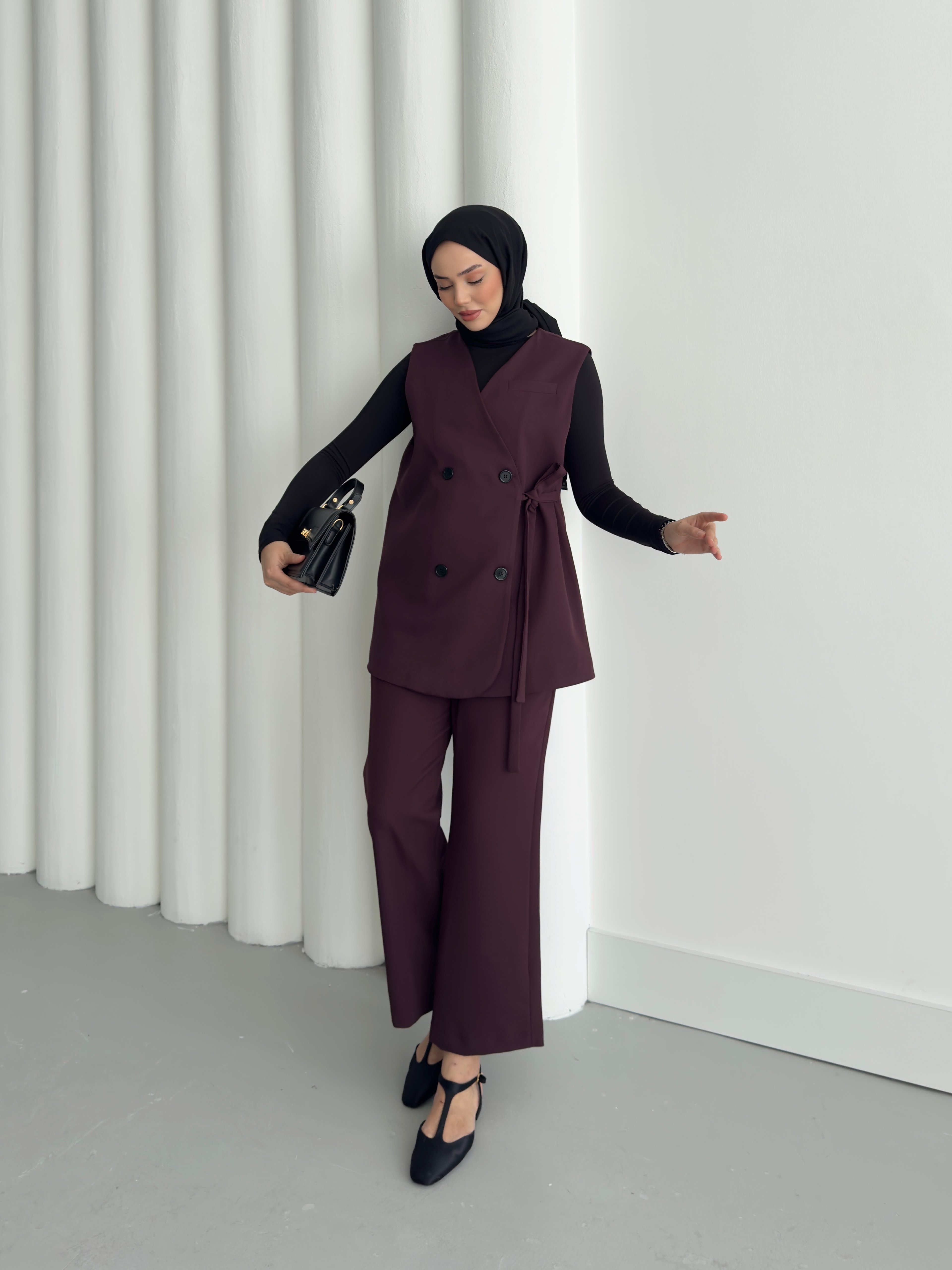 HAZE YELEKLİ TAKIM - Bordo