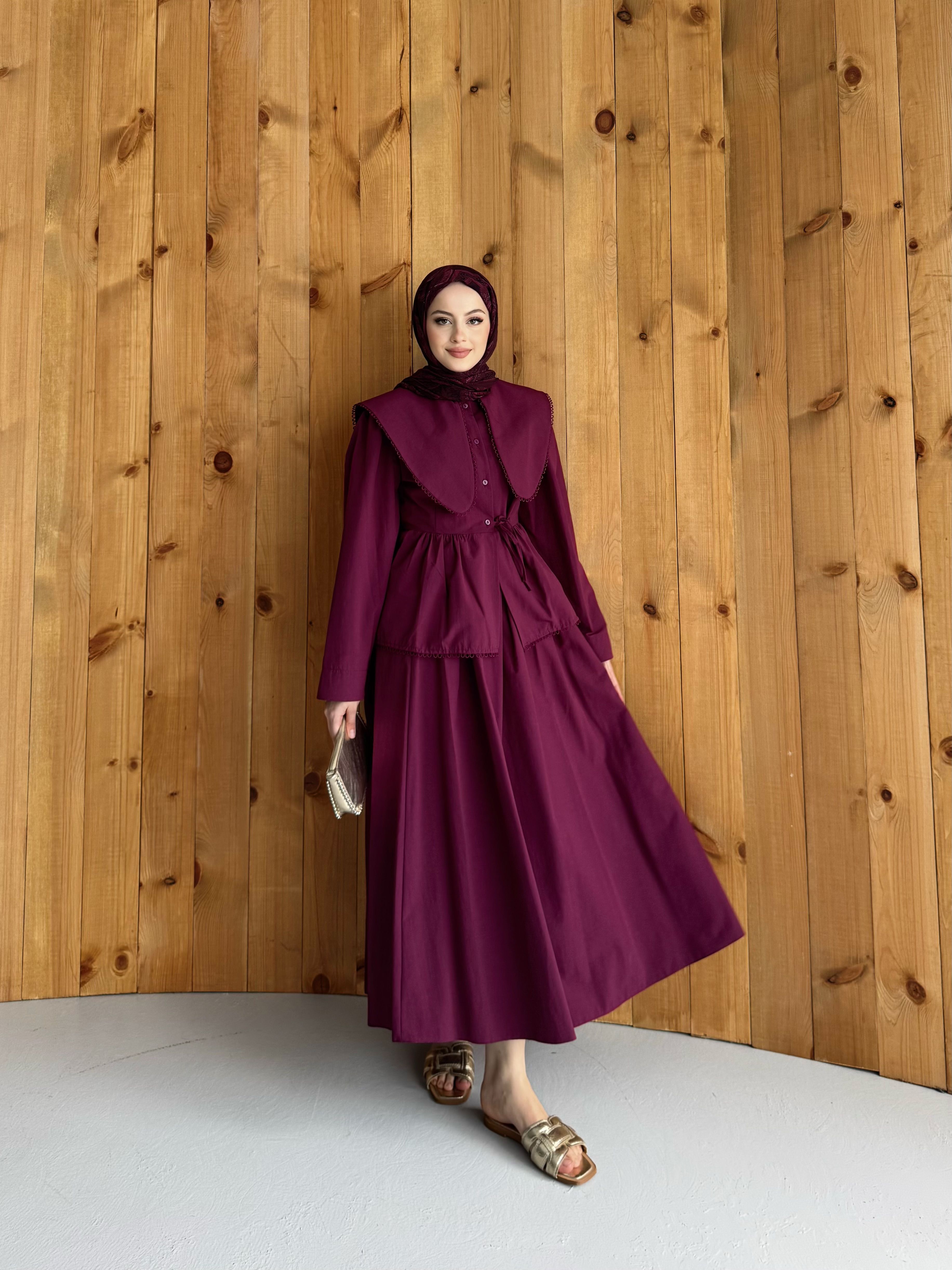 ALVİN ETEKLİ TAKIM - Bordo