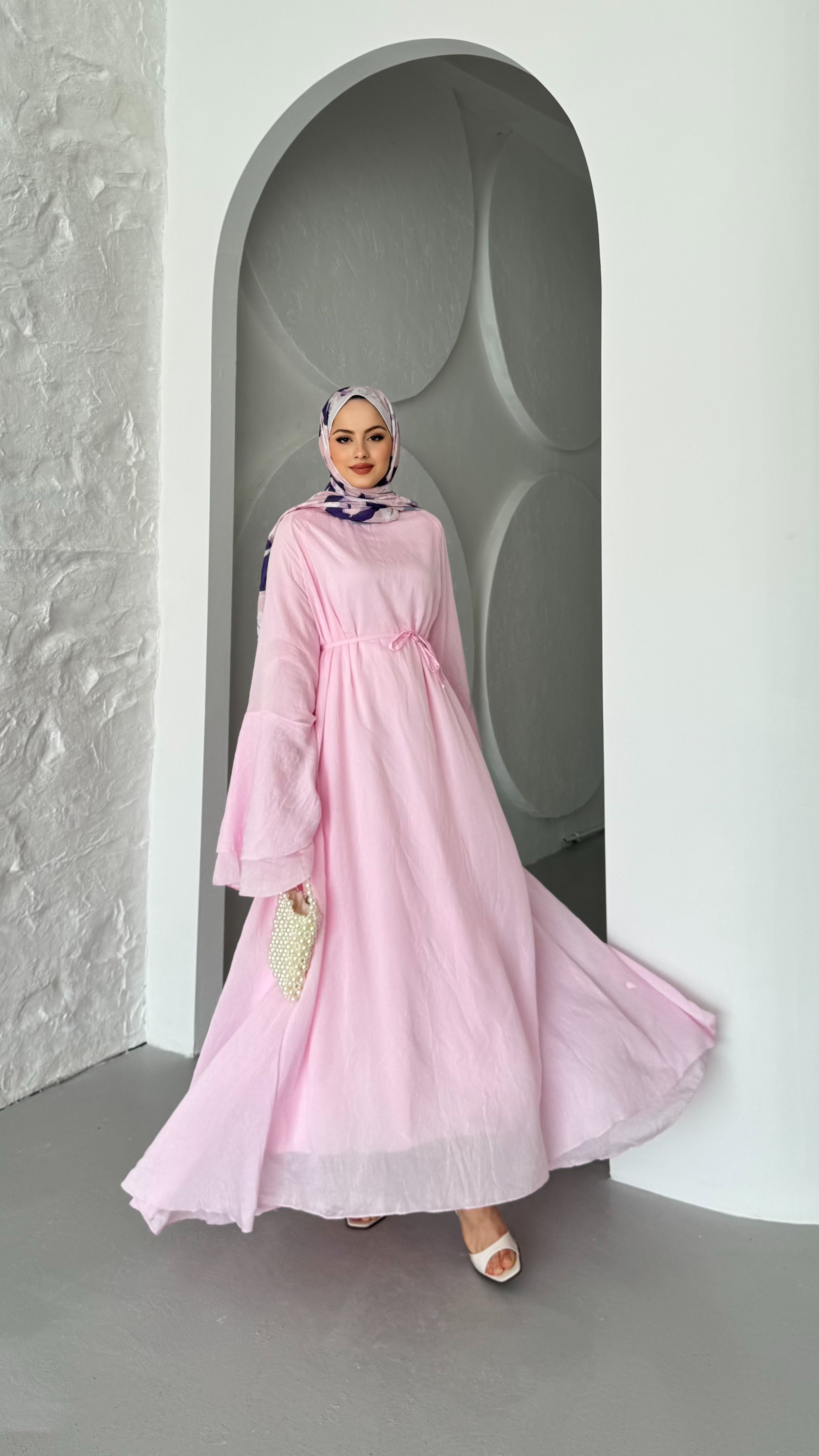 Aura Premium Elbise - Pembe
