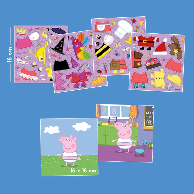Dress-Up Reusable Sticker Set: Peppa Pig'in Tarzını Belirle