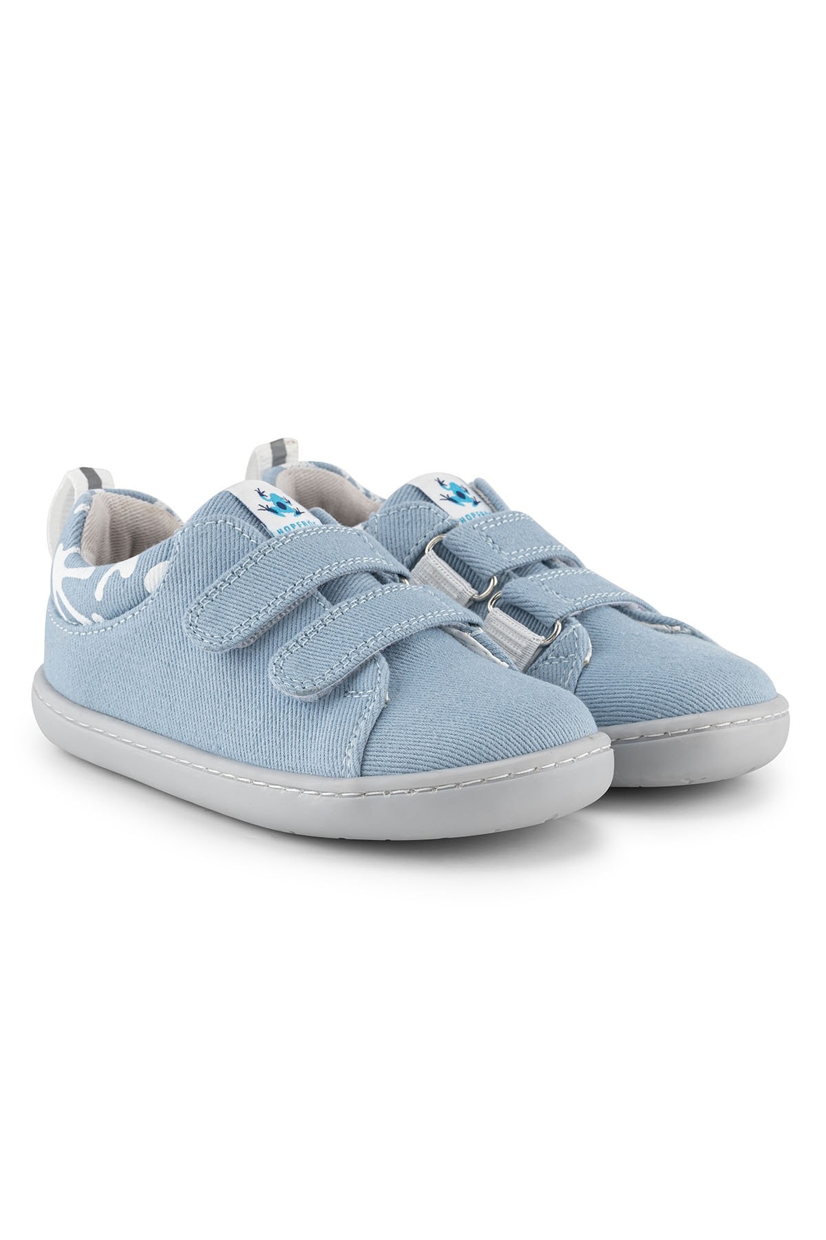  Hopfrög Smart Walker Recycled Canvas Eco Barefoot Çocuk Ayakkabısı Mavi