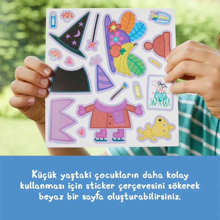 Dress-Up Reusable Sticker Set: Peppa Pig'in Tarzını Belirle