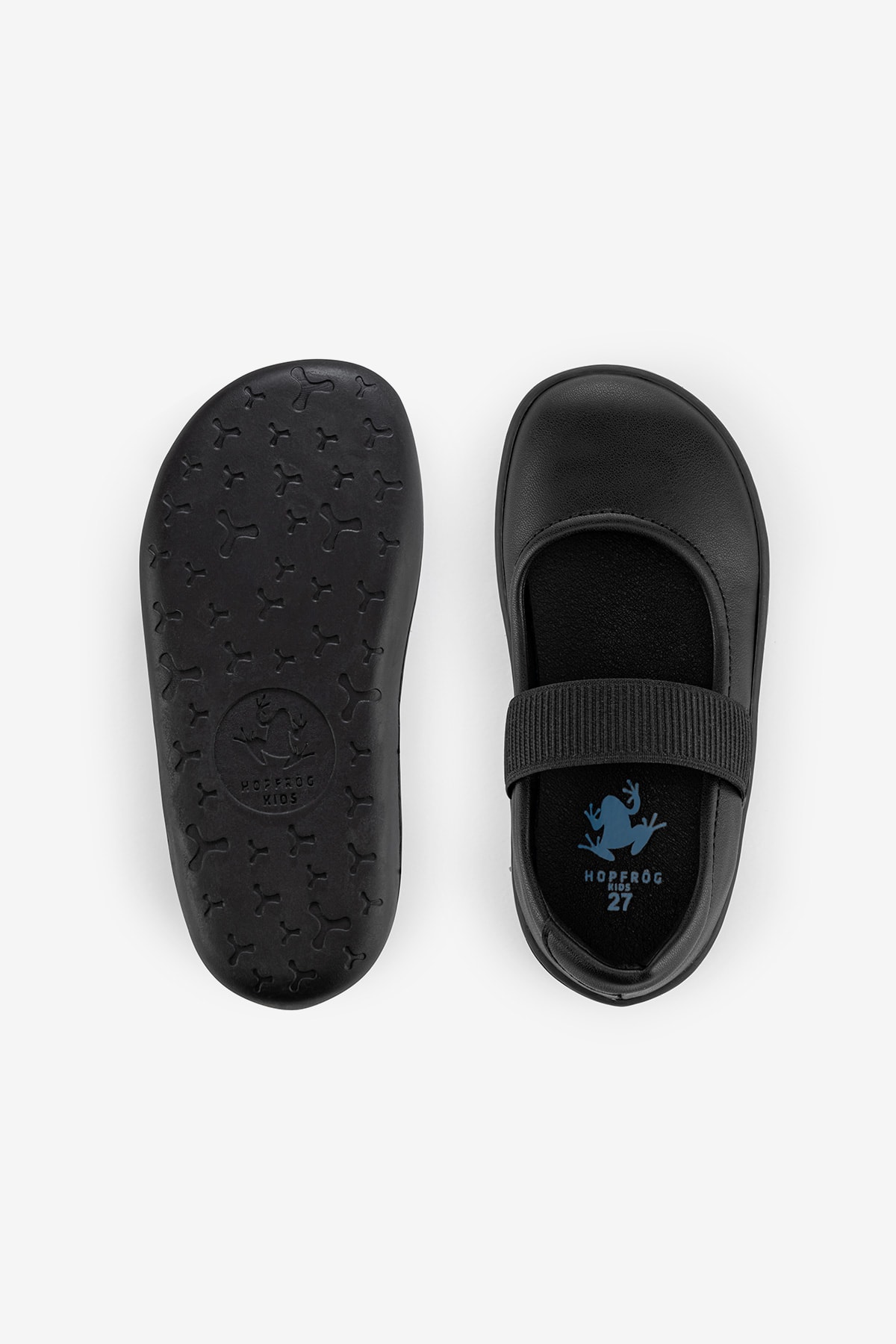 Hopfrög Smart Walker Mary Jane Barefoot Kız Babet Ayakkabı Siyah