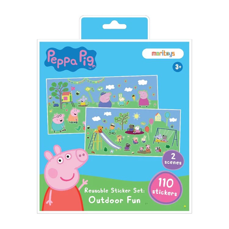 Outdoor Fun Reusable Sticker Set: Peppa Pig ile sınırsız sahne yarat