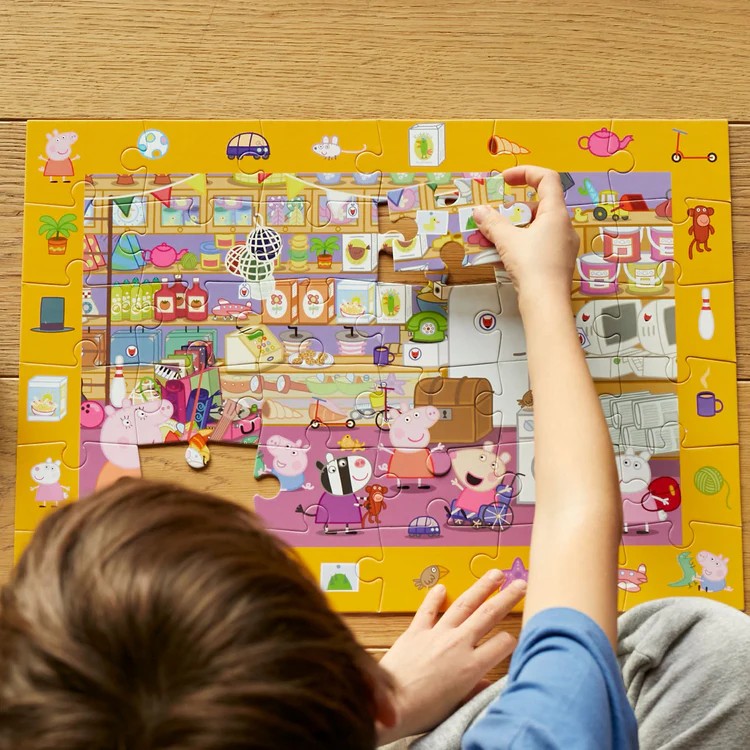 Look & Find Puzzle: Peppa Pig Mr. Fox's Shop - 36 Parça Yapboz ve Gözlem Oyunu