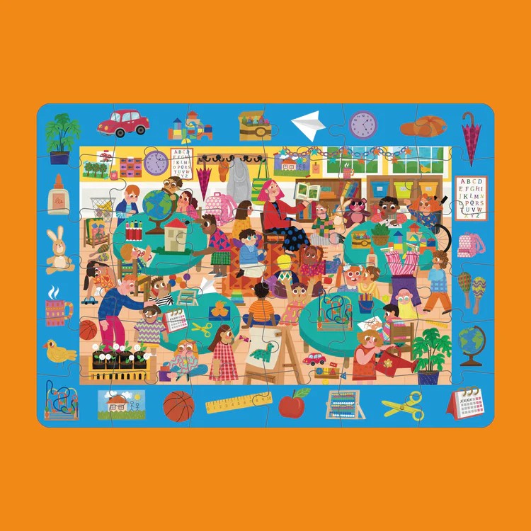  Look & Find Puzzle: Kindergarten - 36 Parça Yapboz ve Gözlem Oyunu