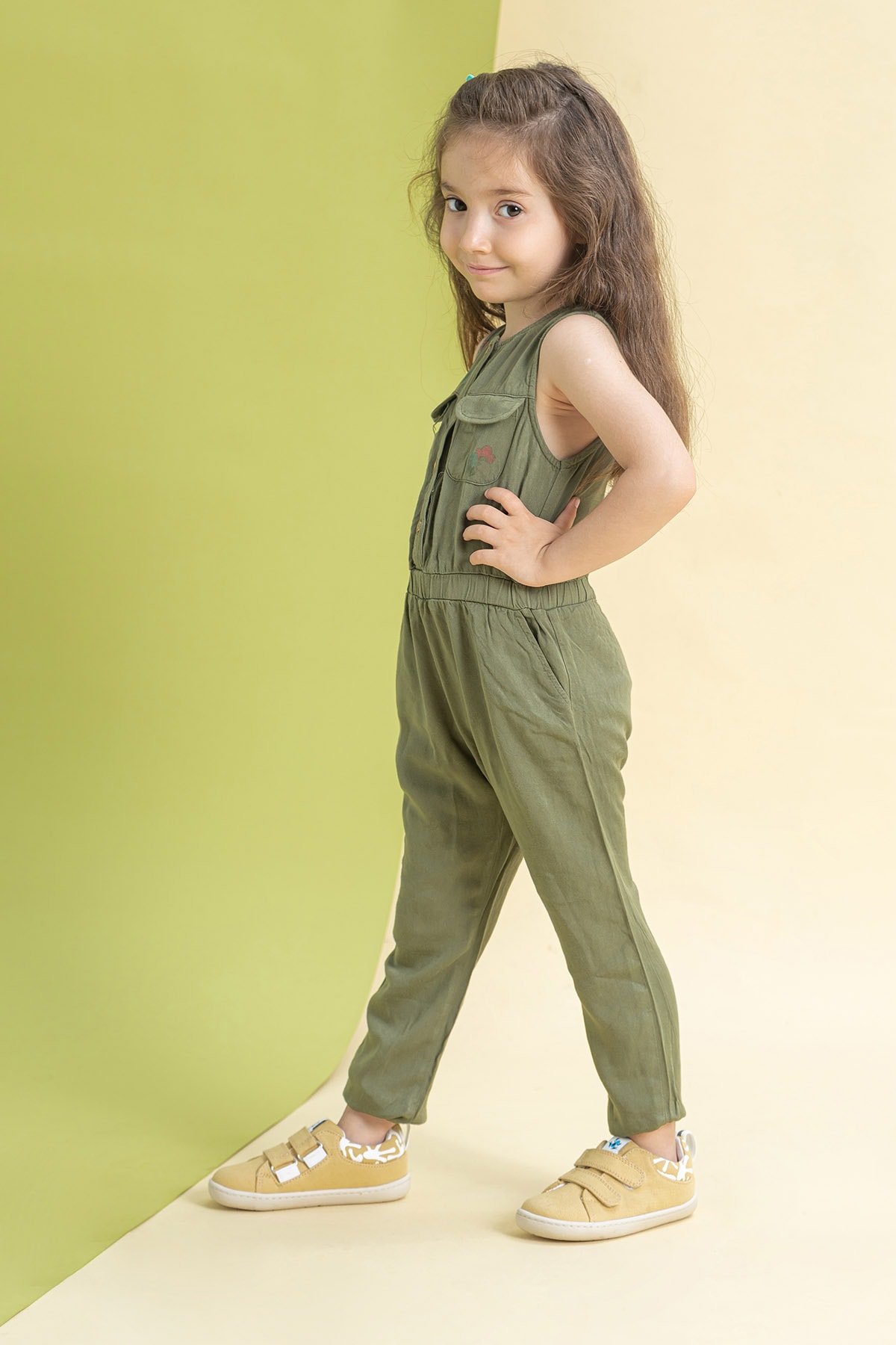 Hopfrög Smart Walker Recycled Canvas Eco Barefoot Çocuk Ayakkabı Sarı