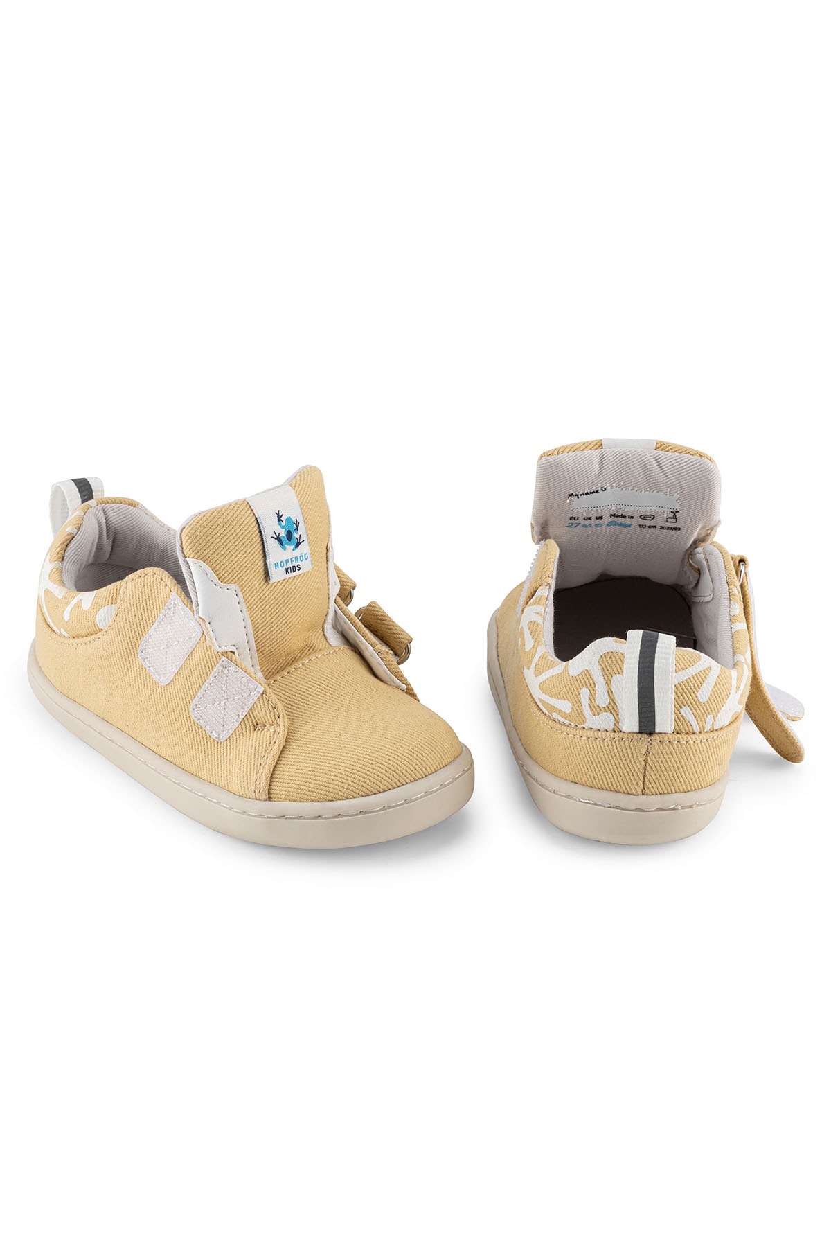 Hopfrög Smart Walker Recycled Canvas Eco Barefoot Çocuk Ayakkabı Sarı