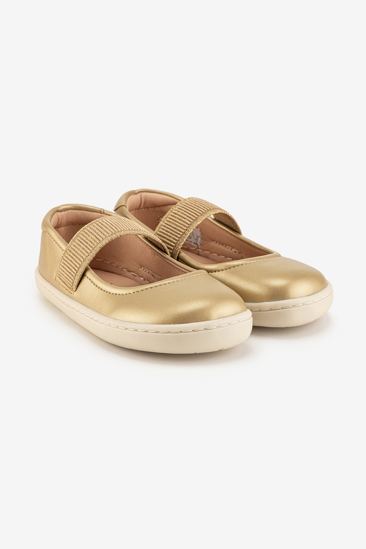 Hopfrög Smart Walker Mary Jane Barefoot Kız Babet Ayakkabı Gold