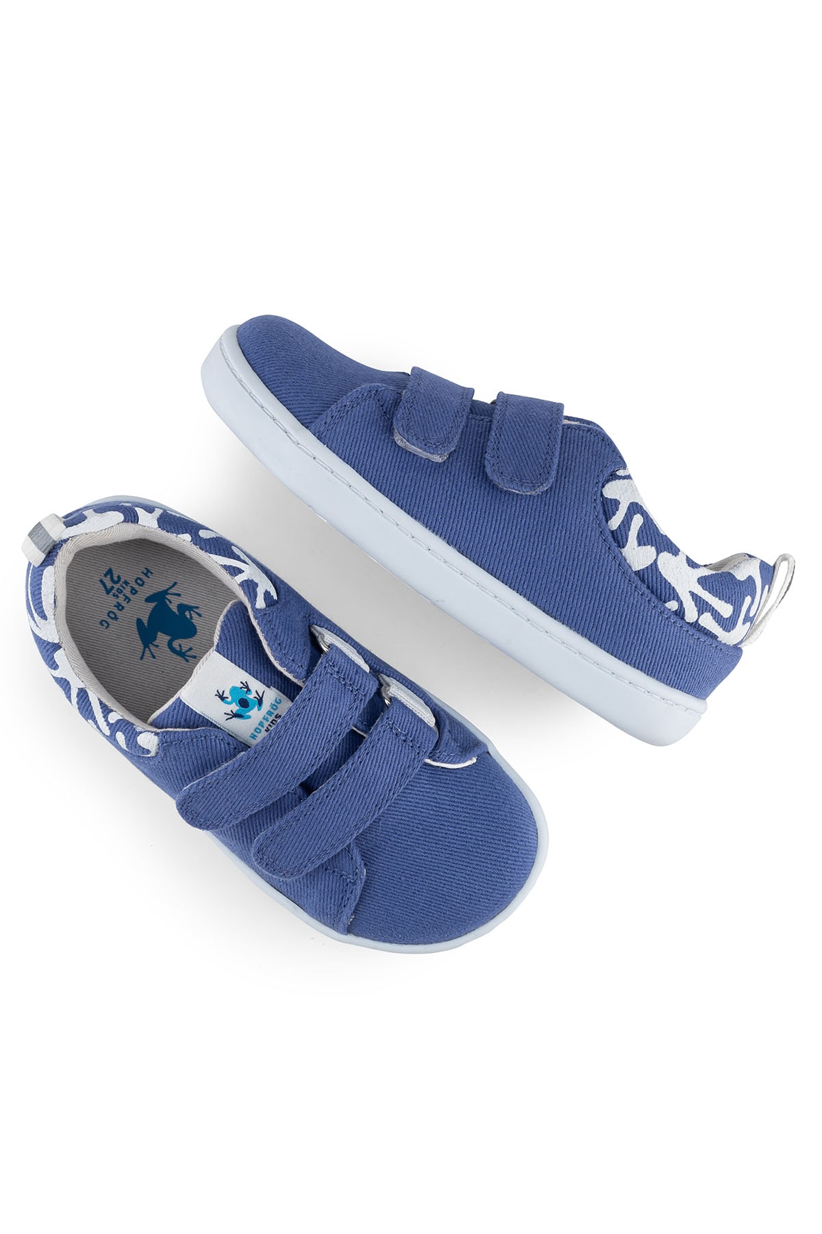 Hopfrög Smart Walker Recycled Canvas Eco Barefoot Çocuk Ayakkabı Lacivert