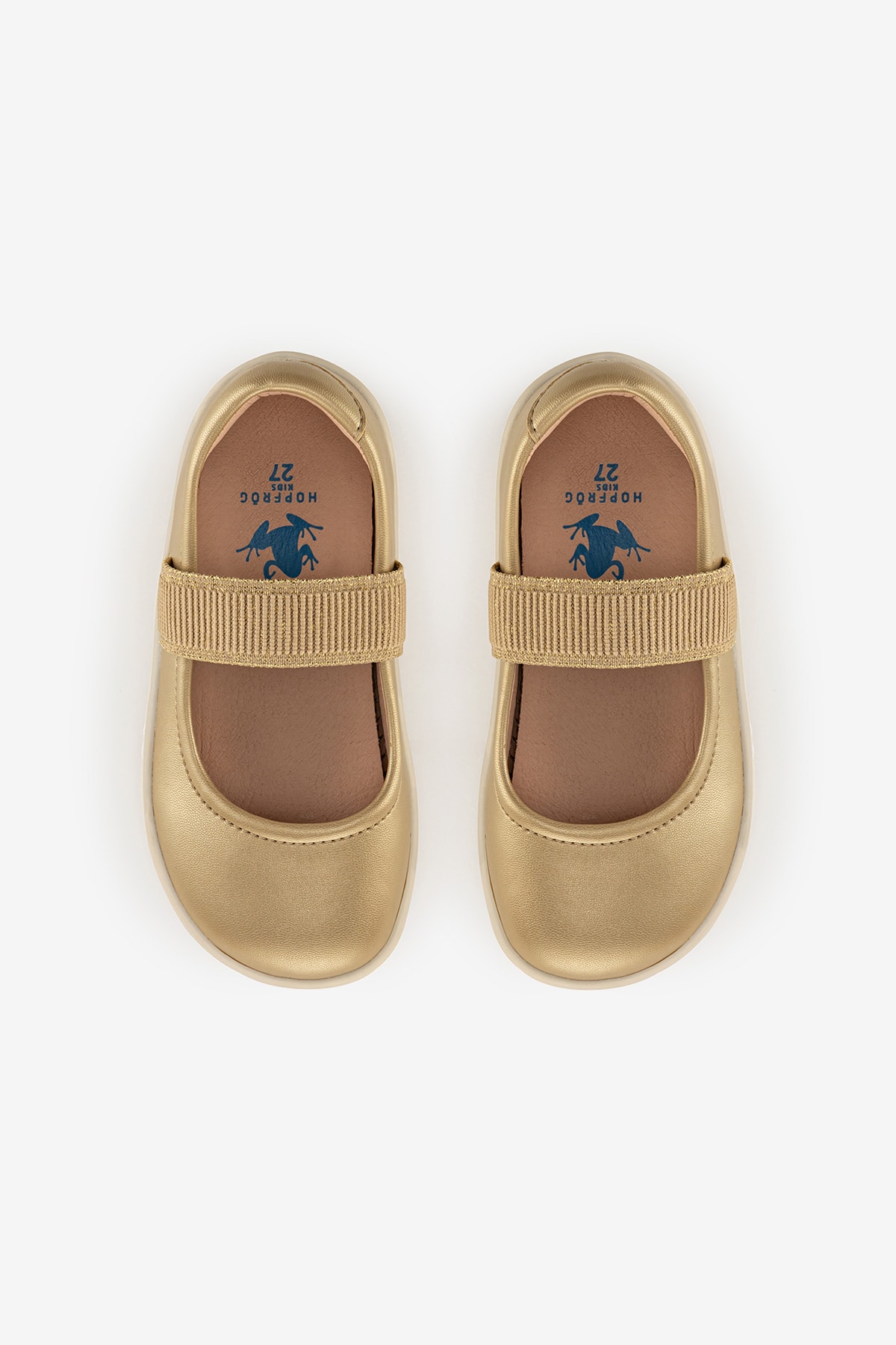 Hopfrög Smart Walker Mary Jane Barefoot Kız Babet Ayakkabı Gold