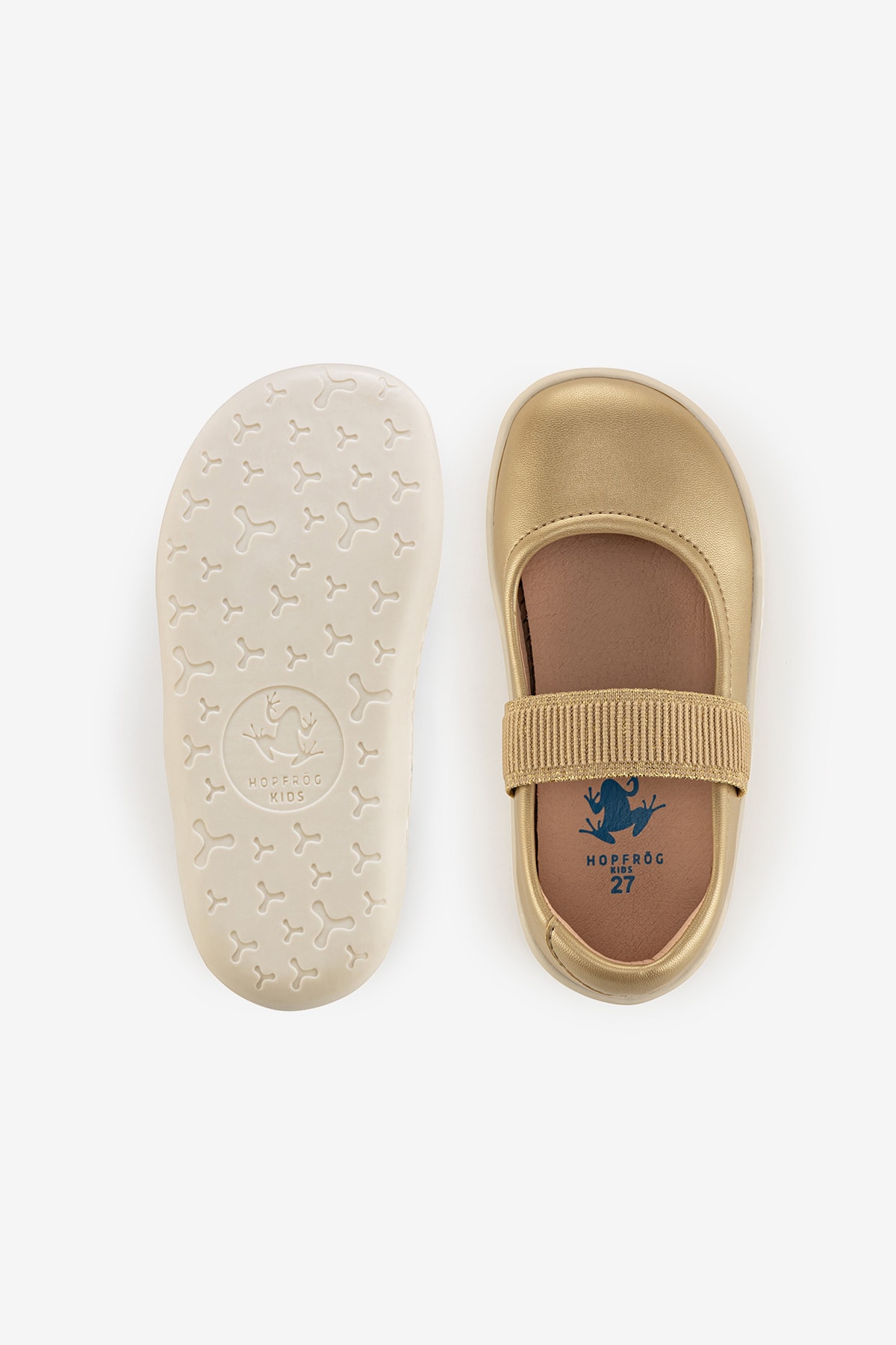Hopfrög Smart Walker Mary Jane Barefoot Kız Babet Ayakkabı Gold