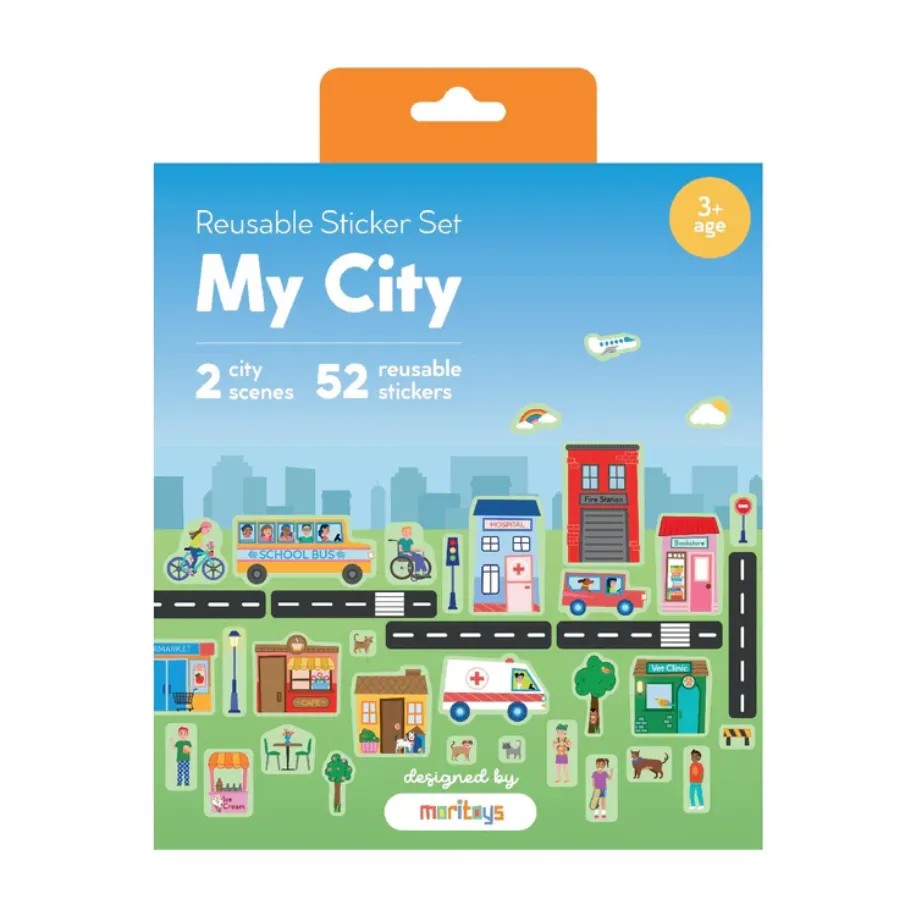 Reusable Sticker Set: My City - Tak Çıkar Çıkartma Oyunu