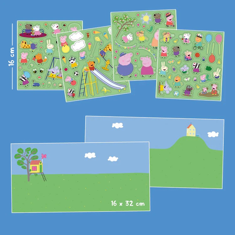 Outdoor Fun Reusable Sticker Set: Peppa Pig ile sınırsız sahne yarat
