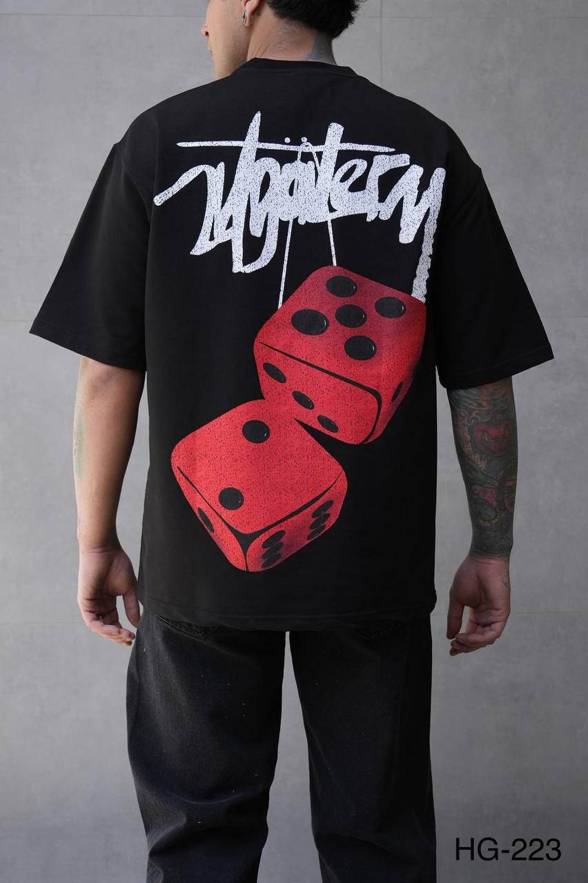 Baskılı Oversize Tshirt Zar