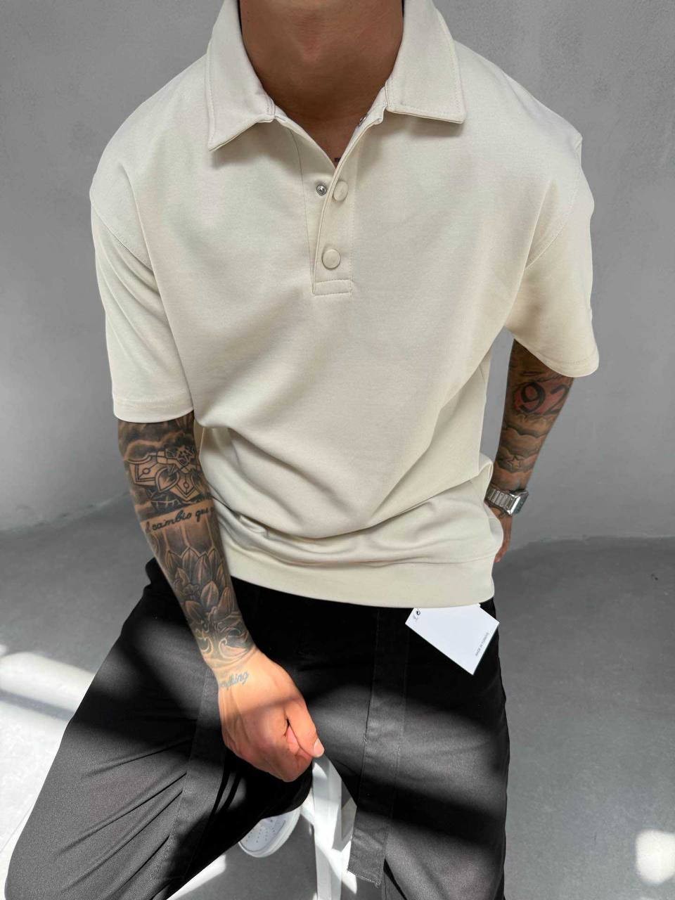 Yakalı Tshirt bej